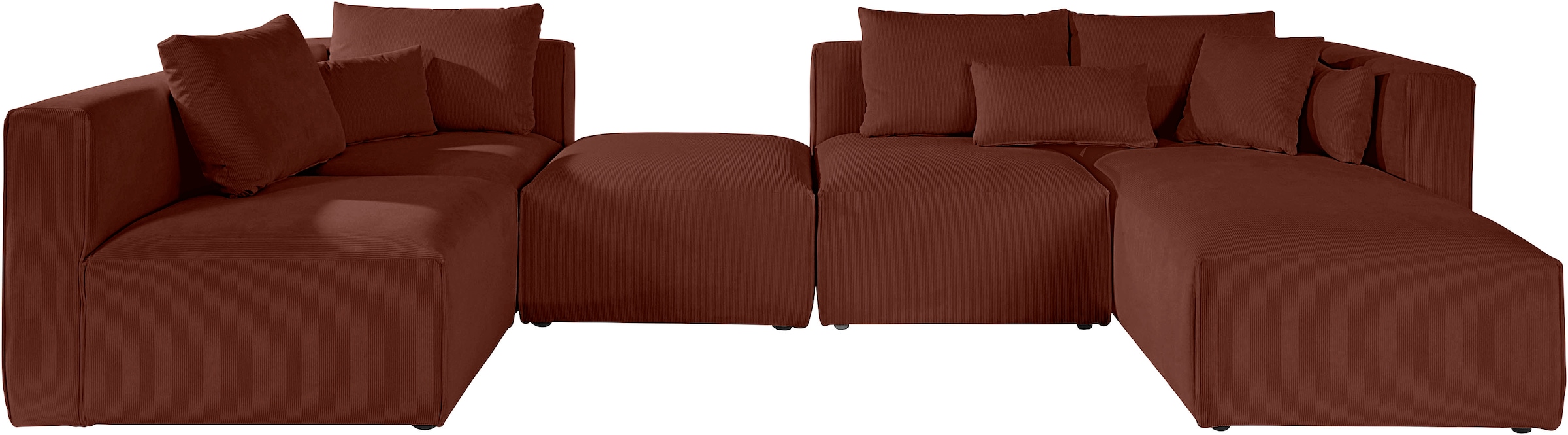 Home affaire Wohnlandschaft "Comfine U-Form", zusammengesetzt aus Modulen, günstig online kaufen