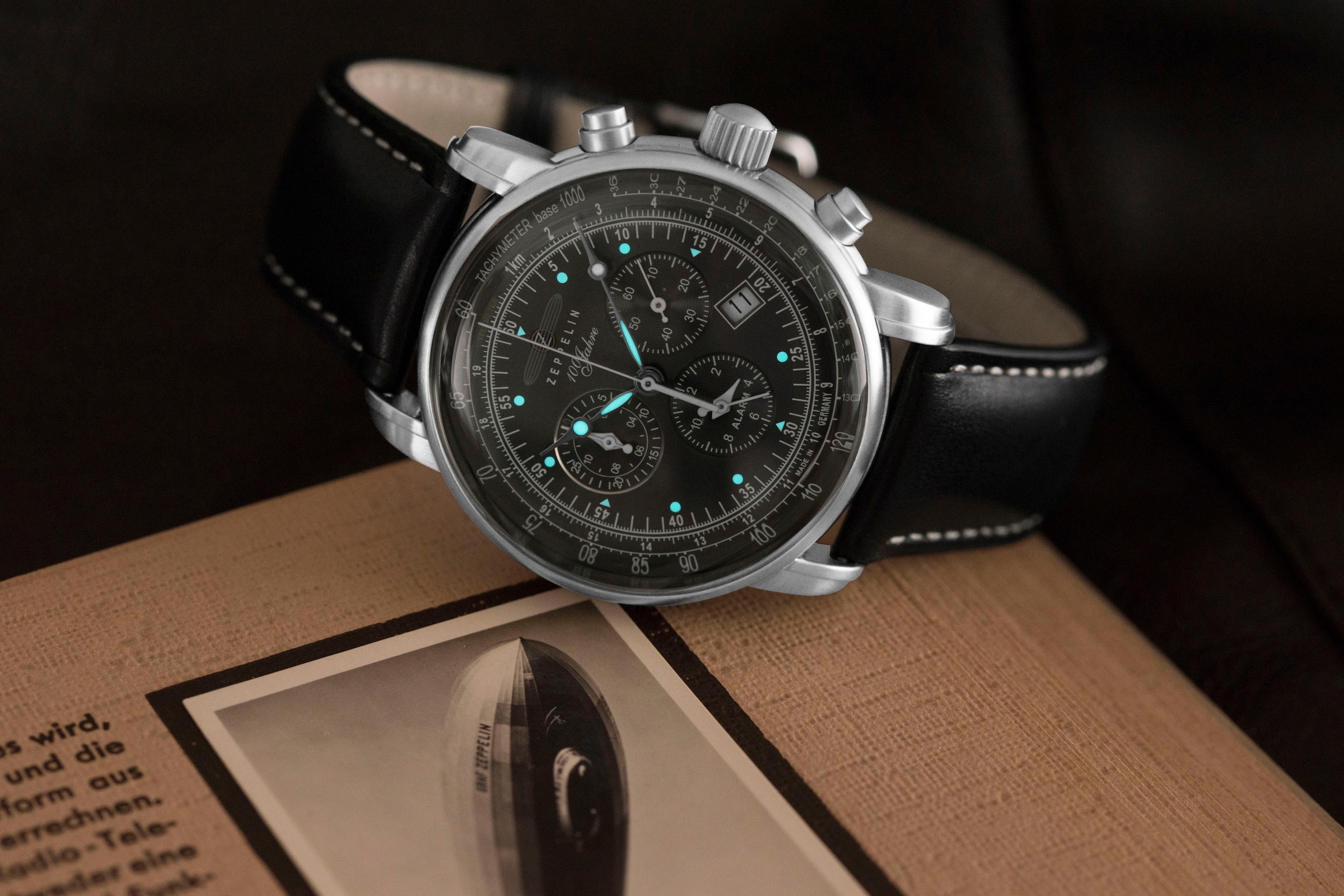 ZEPPELIN Chronograph »100 Jahre« Armbanduhr, Quarzuhr, Herrenuhr, Datum, Stoppfunktion, Made in Germany