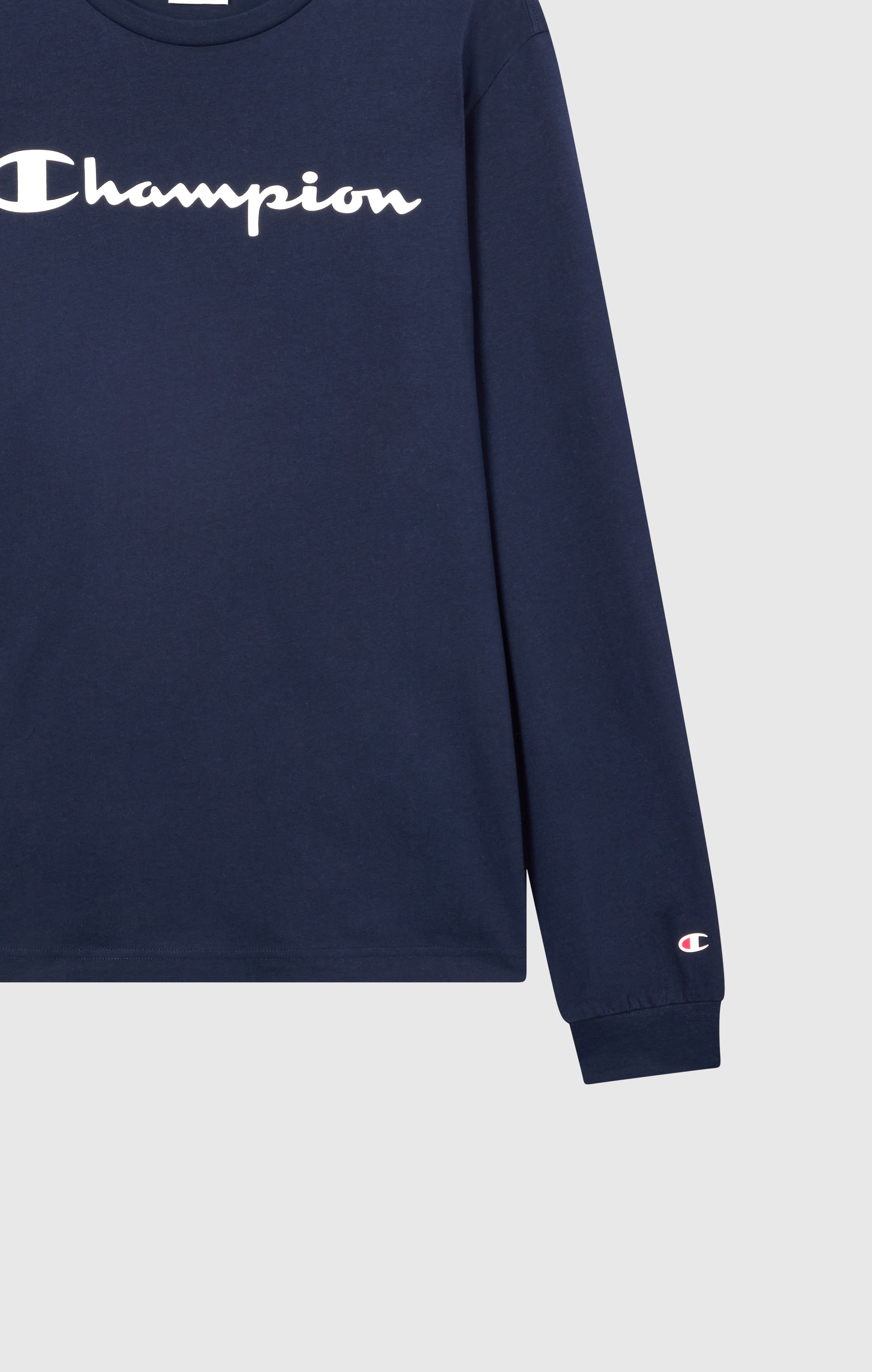 Champion T-Shirt »BASICS Long-Sleeve T-Shirt Large Logo« Langarm-Design, sportlicher Stil, aus Baumwolle