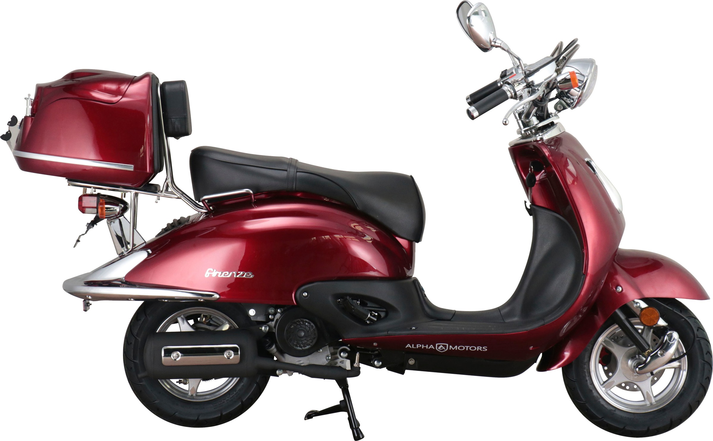 Alpha Motors Motorroller »Retro Firenze«, 50 cm³, 45 km/h, Euro 5, 2,99 PS, (mit Topcase), mit Lenkerschloss, im Retro-Look