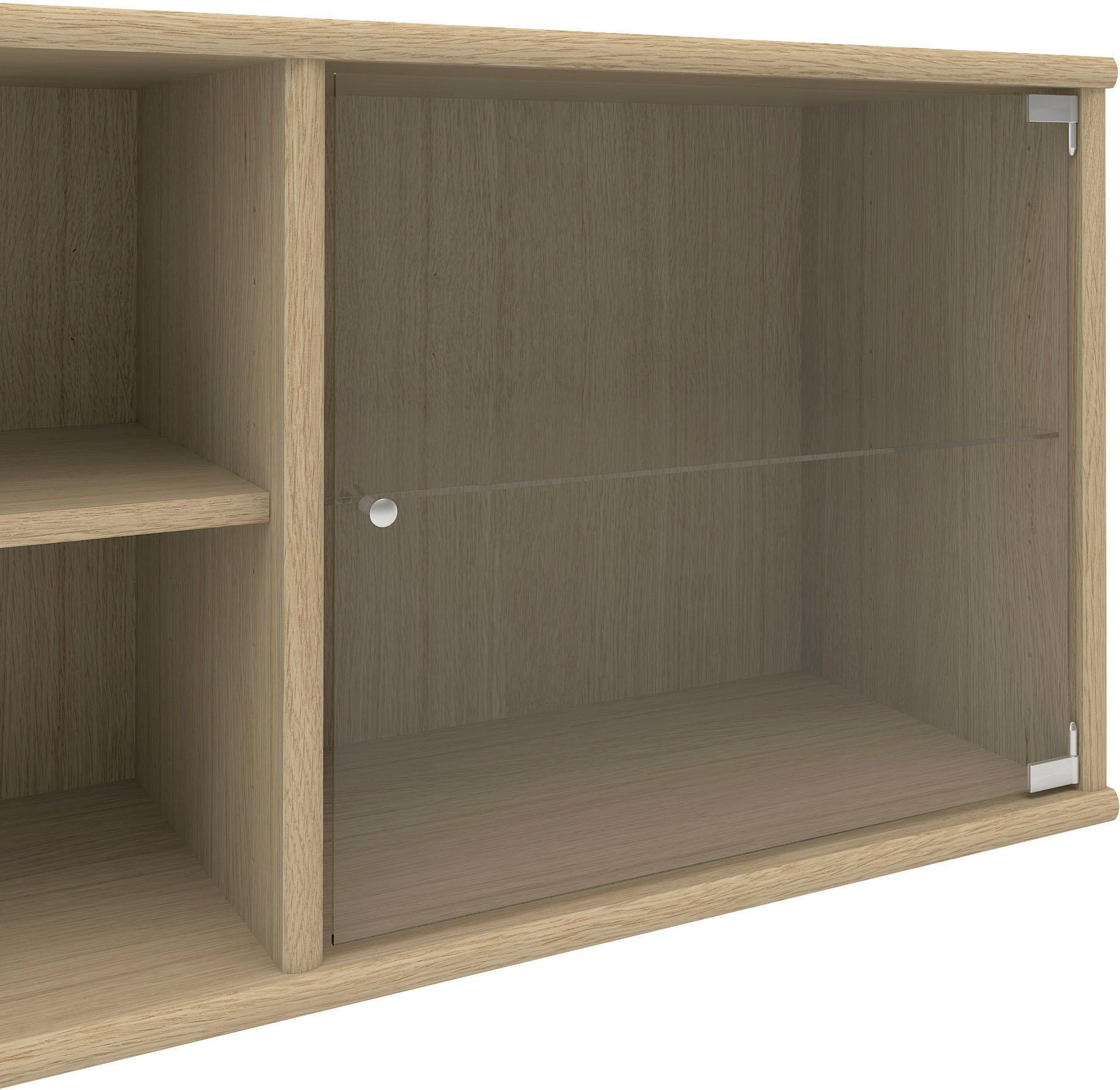 Hammel Furniture Lowboard »Mistral, Hochwertig Schrank, hängend/stehend montierbar«, mit zwei Glastüren, B: 133 cm, anpassungsbar Designmöbel