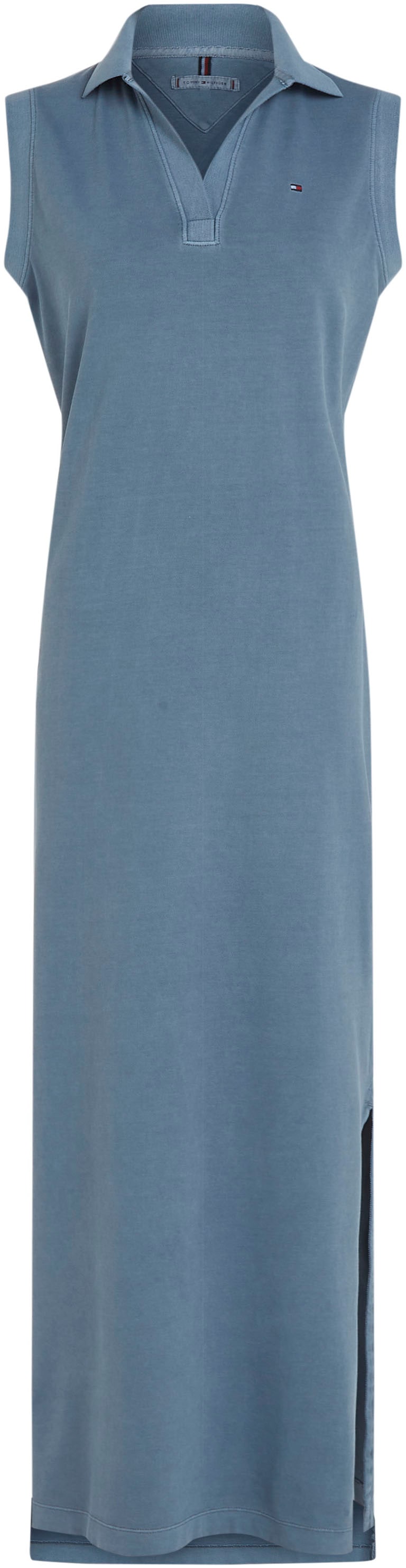 Tommy Hilfiger Polokleid »RLX GMD SLVLSS PQ MIDI POLO DRS«, mit Logostickerei