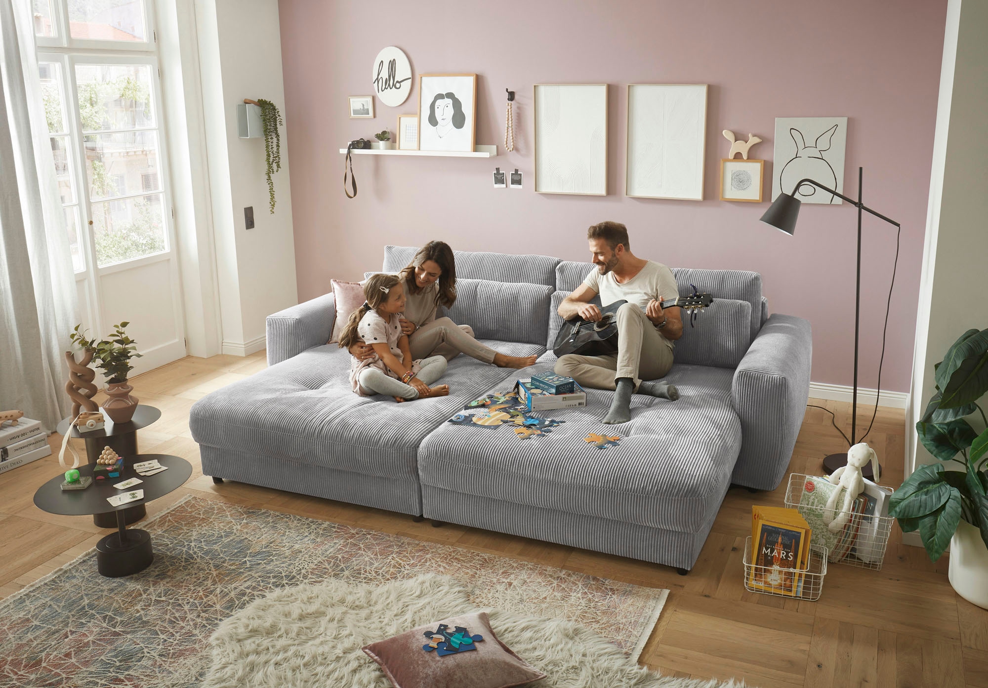 ED EXCITING DESIGN Loveseat »Barura«, (2 St.), frei im Raum stellbar, inkl. 2 Rücken- und 2 Nierenkissen