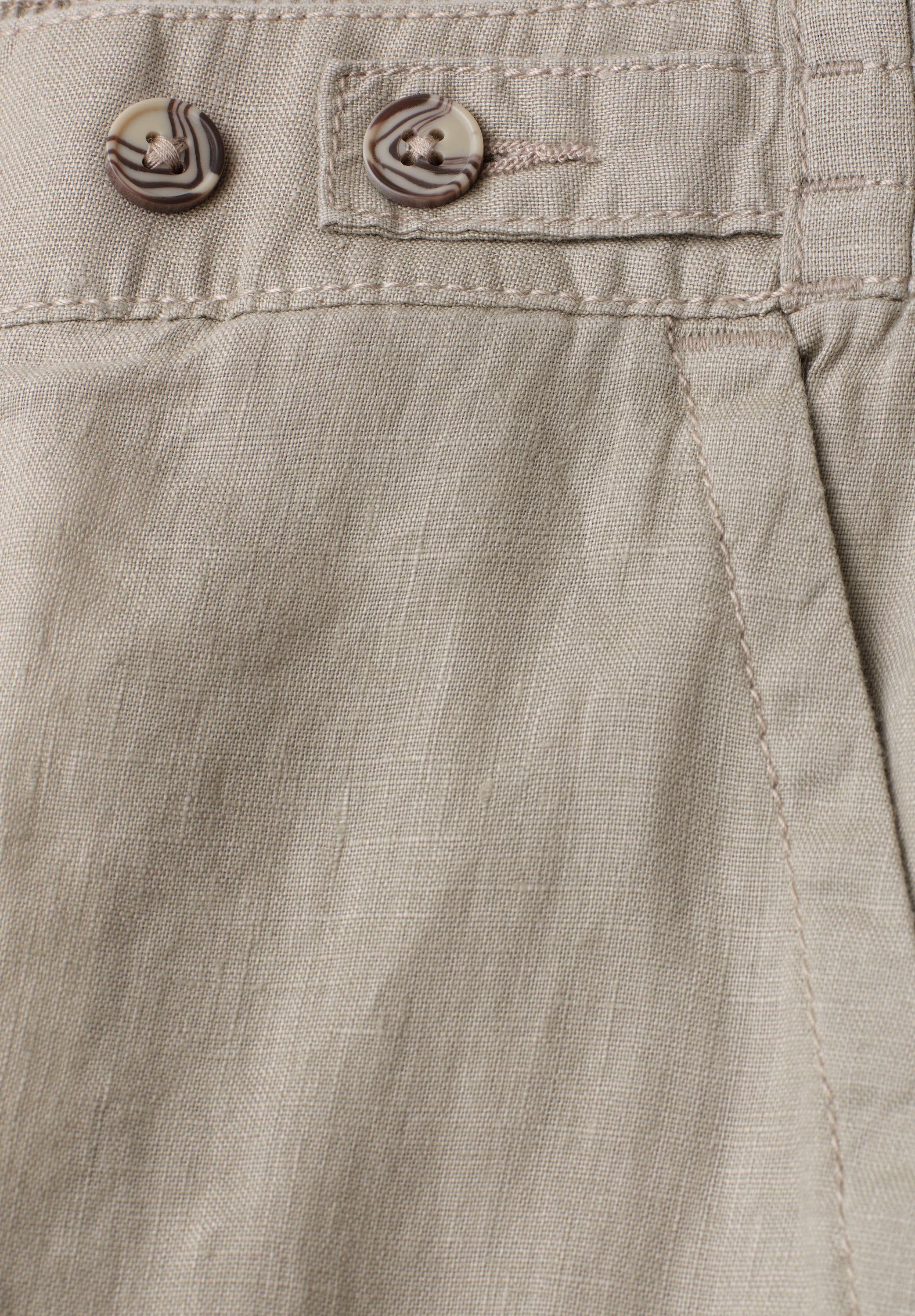 STREET ONE Stoffhose  im Loose Fit und aus Leinen