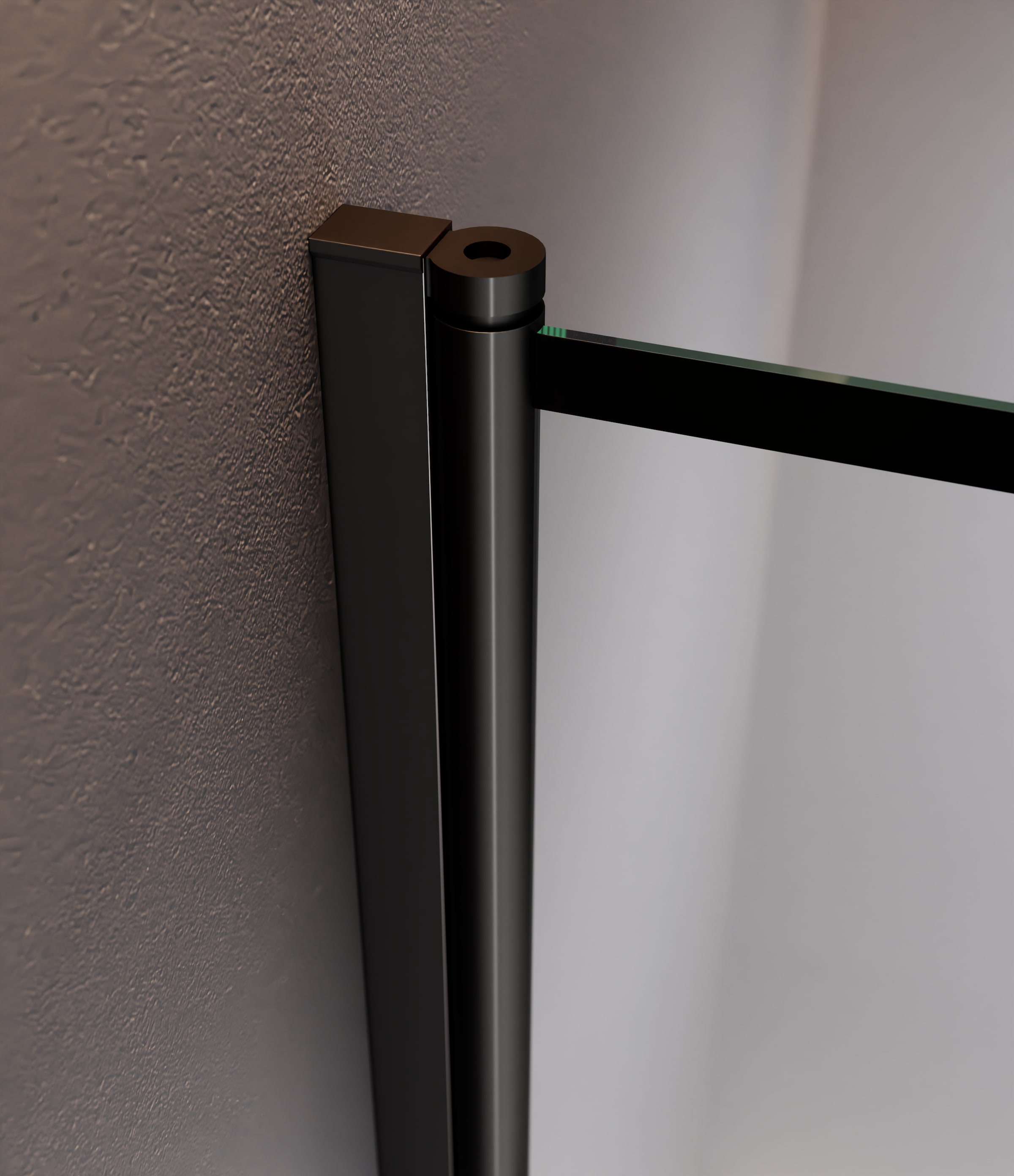 welltime Badewannenaufsatz Viergeteiler Badewannenaufsatz in trendigem Schwarz