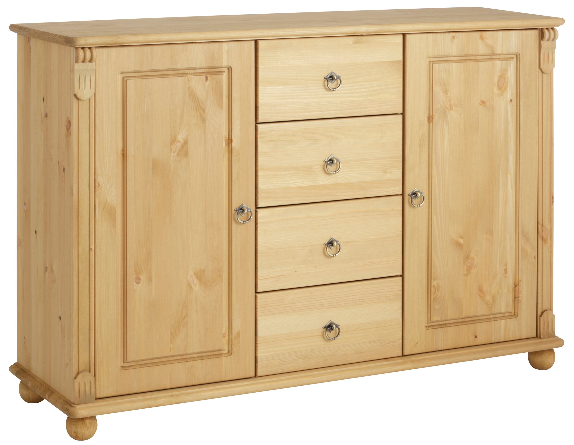 Home affaire Kombikommode »Tessin; Buffetunterschrank, klassischer Landhausstil«, aus massiver, FSC®-zertifizierter Kiefer, 128cm breit