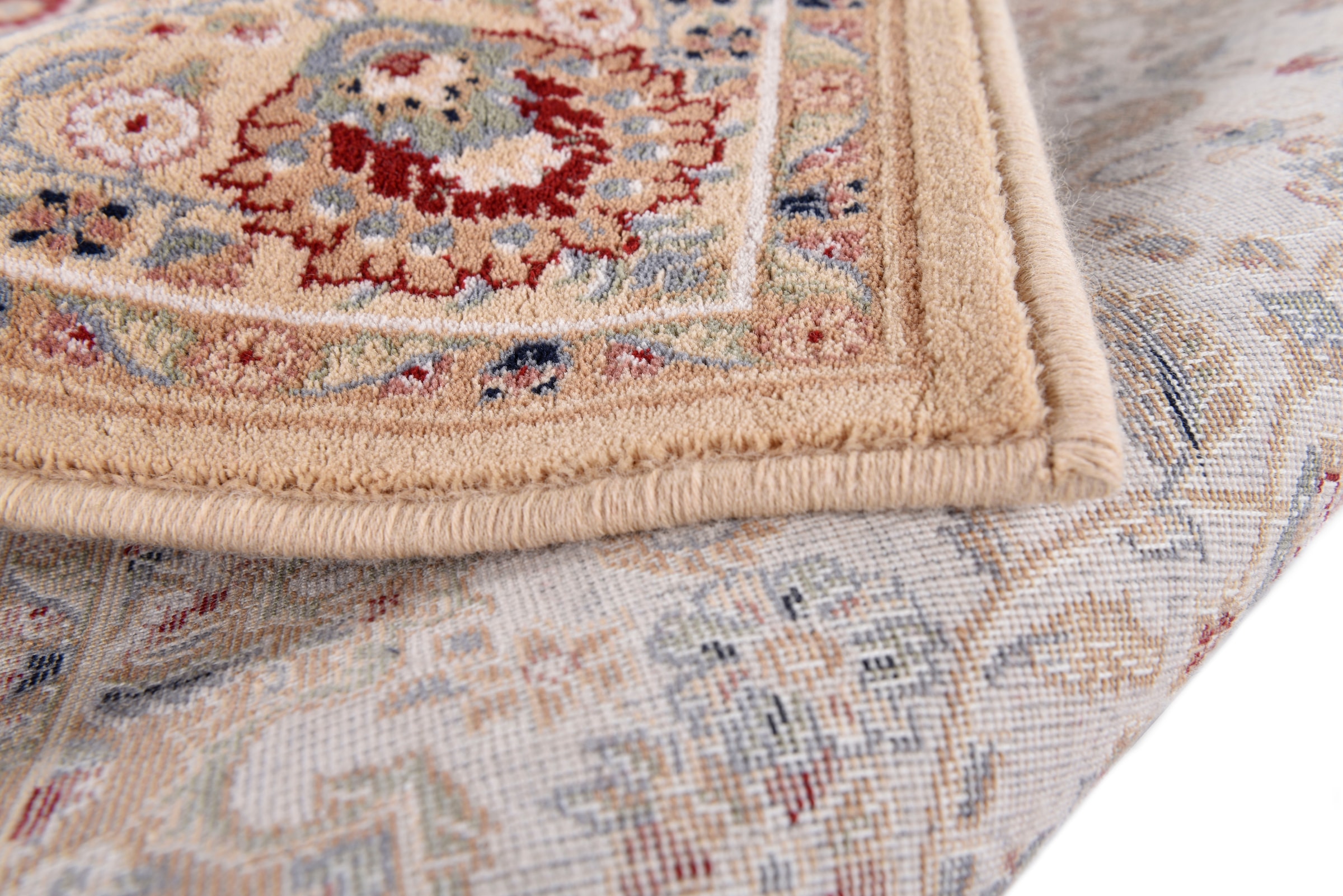 THEKO Wollteppich »Dolna - 859«, rund, 10 mm Höhe, Kurzflor, reine Wolle, Orient-Optik