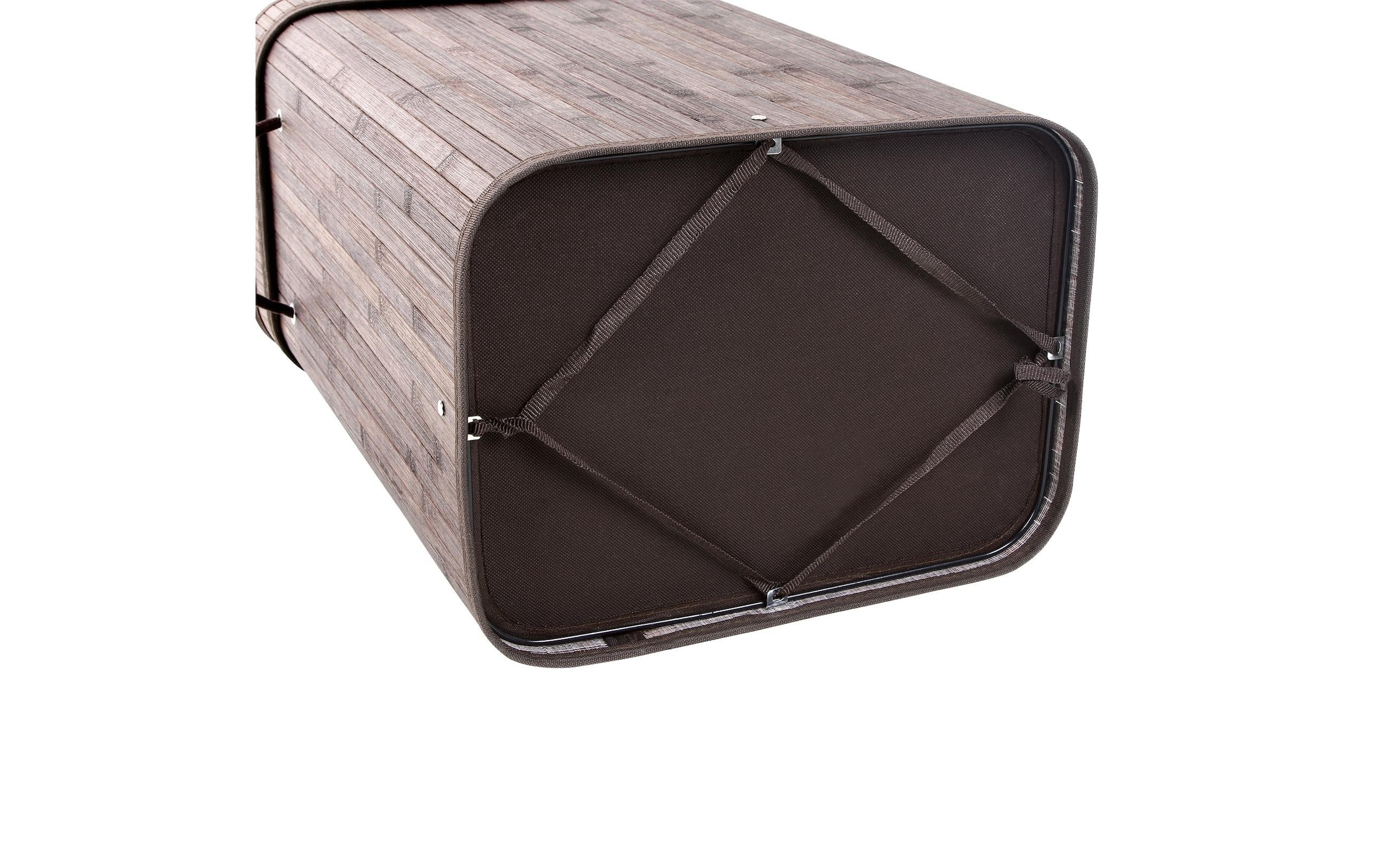 SONGMICS Wäschekorb »für trockene Wäsche 72 l, Dunkelbraun« Holzart: Bambus (China)