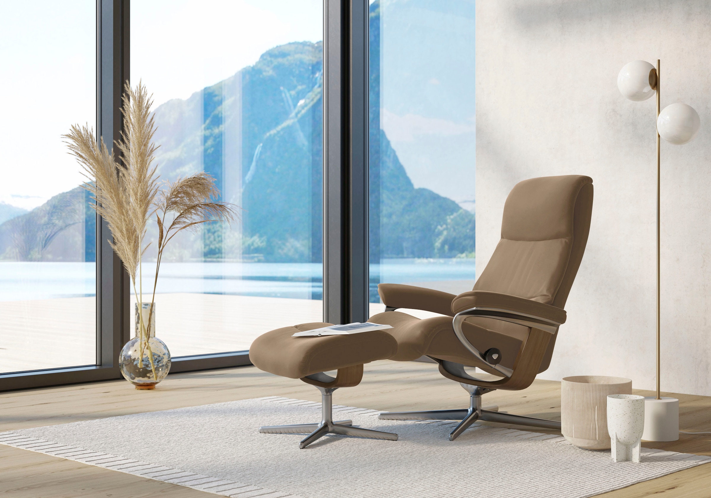 Stressless® Relaxsessel »View«, (Set, Relaxsessel mit Hocker), mit Hocker, günstig online kaufen