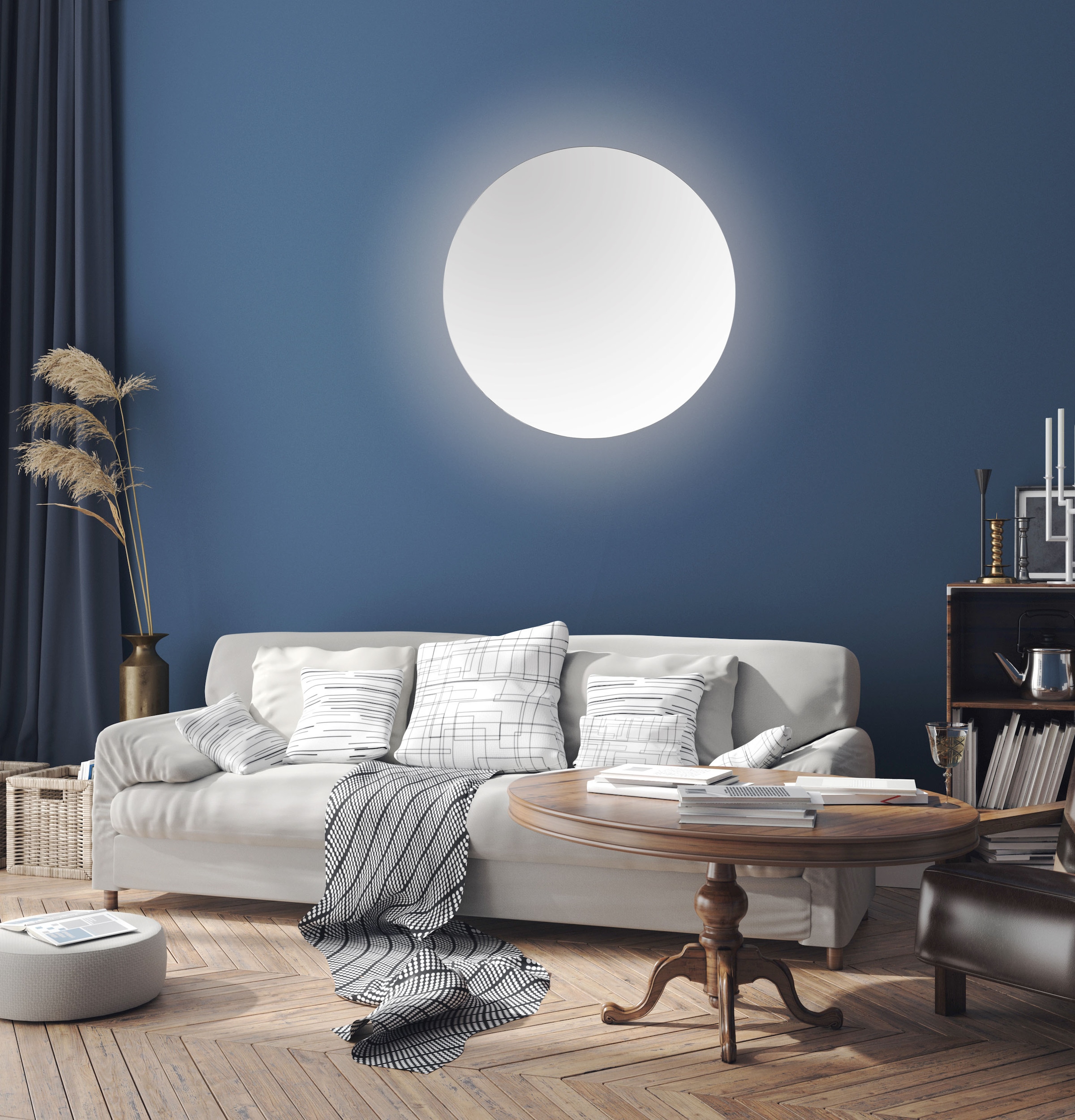 MIRRORS AND MORE LED-Lichtspiegel »Franzi« rund, Ø 60 cm mit Beleuchtung günstig online kaufen