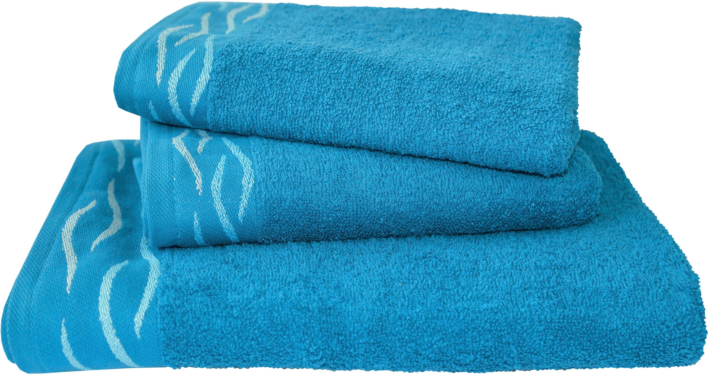 Dyckhoff Handtuch Set »Wave«, Set, 3 tlg., Frottier, mit Jacquard-Bordüre;4 günstig online kaufen