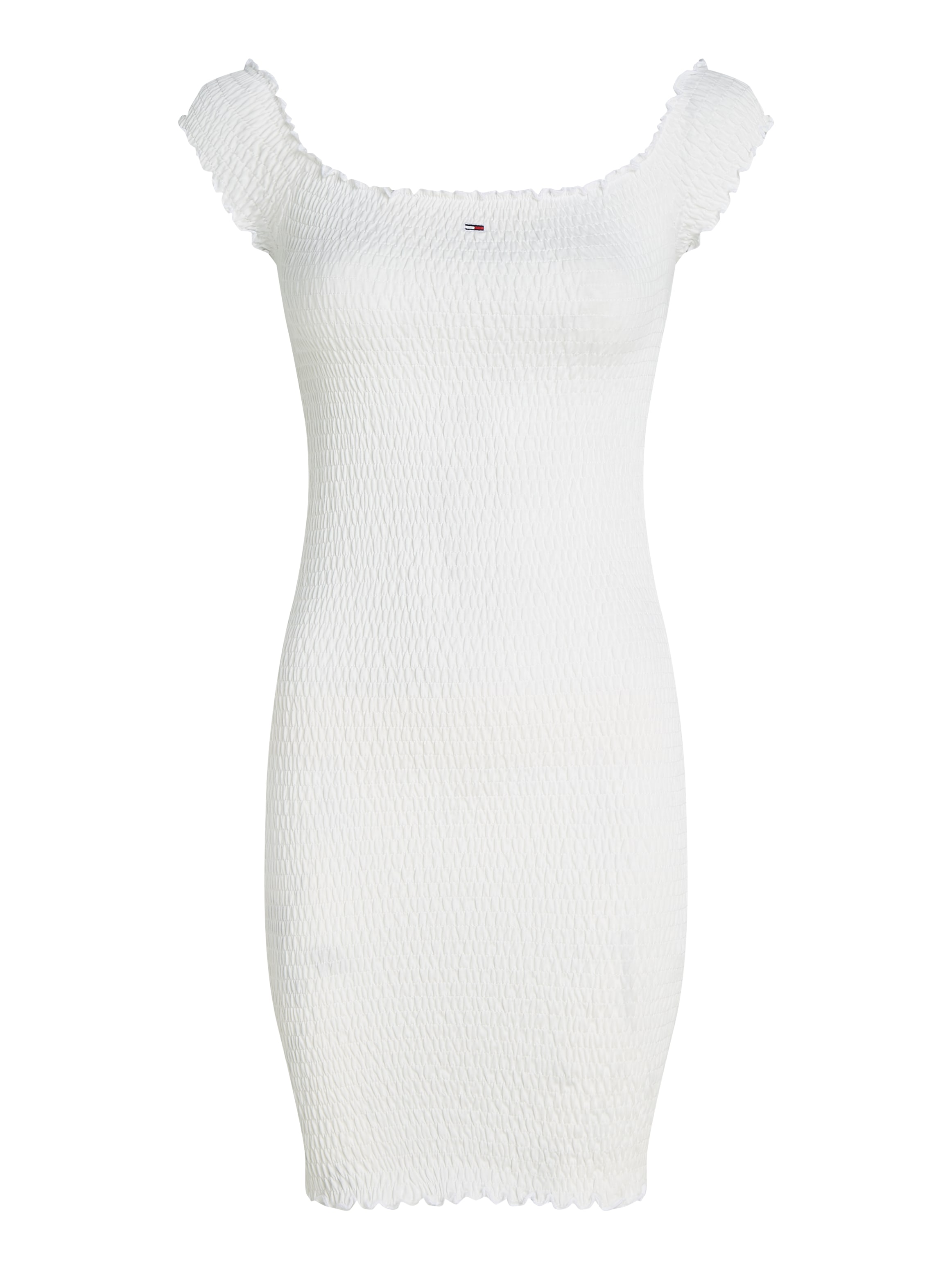 Tommy Jeans Jerseykleid »TJW SMOCK BODYCON DRESS«, in Smok-Optik