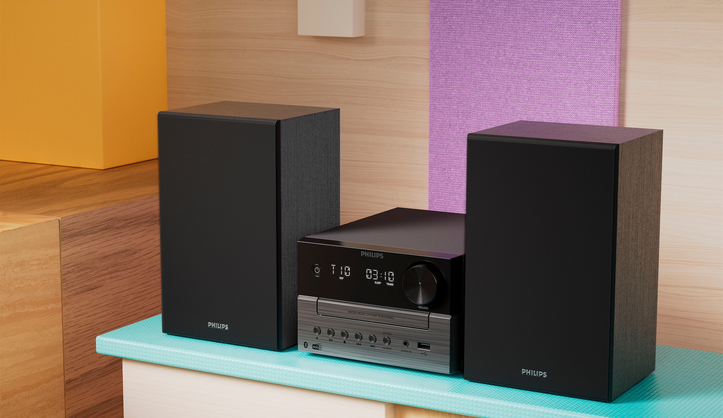 Philips Stereoanlage »TAM3505M2/12«, (Bluetooth Automatische Senderverfolgung-Digitalradio (DAB+)-FM-Tuner mit RDS 20 W)