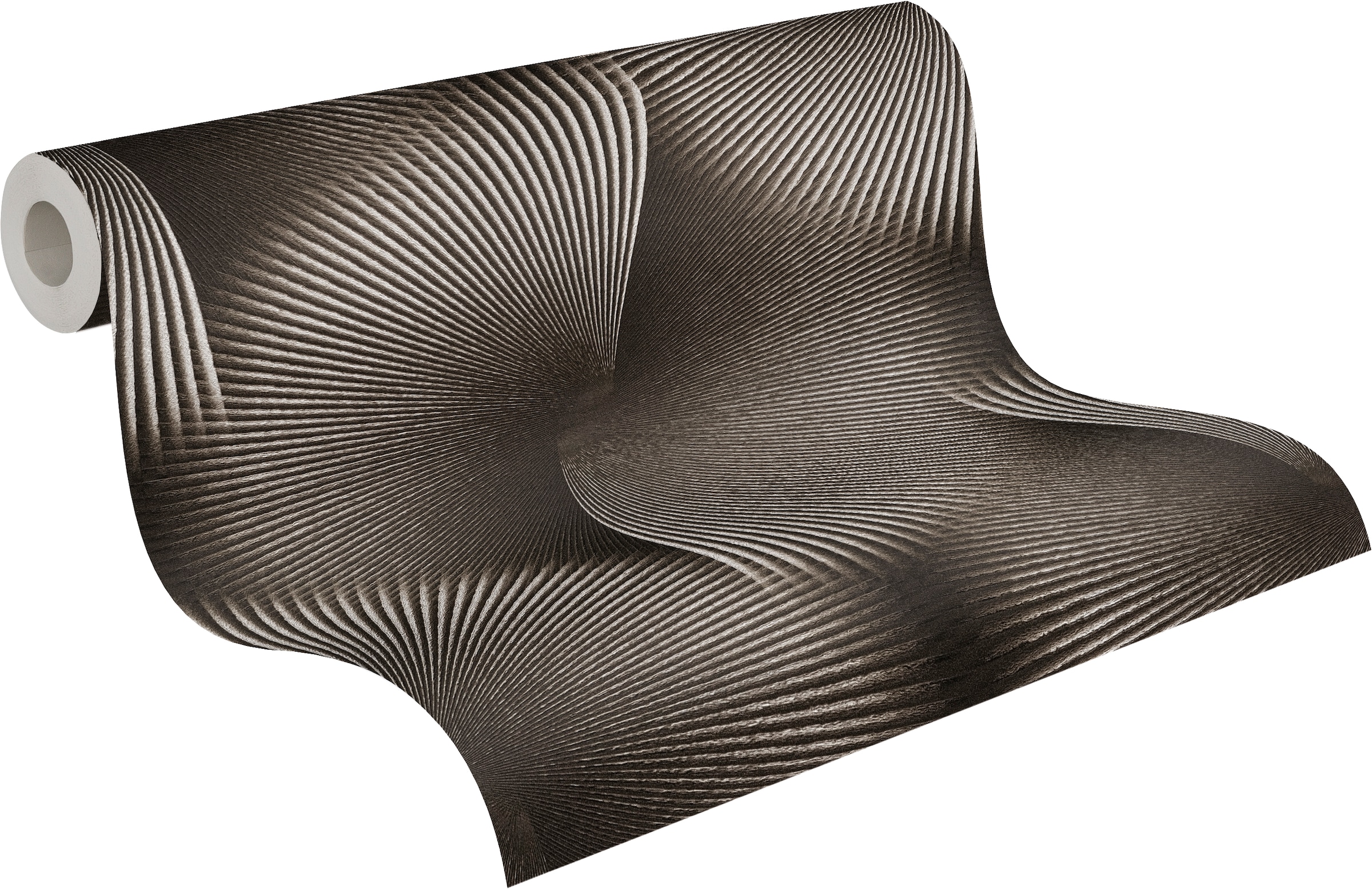 A.S. Création Vliestapete »Trend Spectrum Fan – Glamouröse 3D-Fächeroptik Vliestapete« 3D-Optik | geometrisch | glänzend strukturiert Grafisches Fächermotiv mit räumlicher Wirkung und edlem Glanz