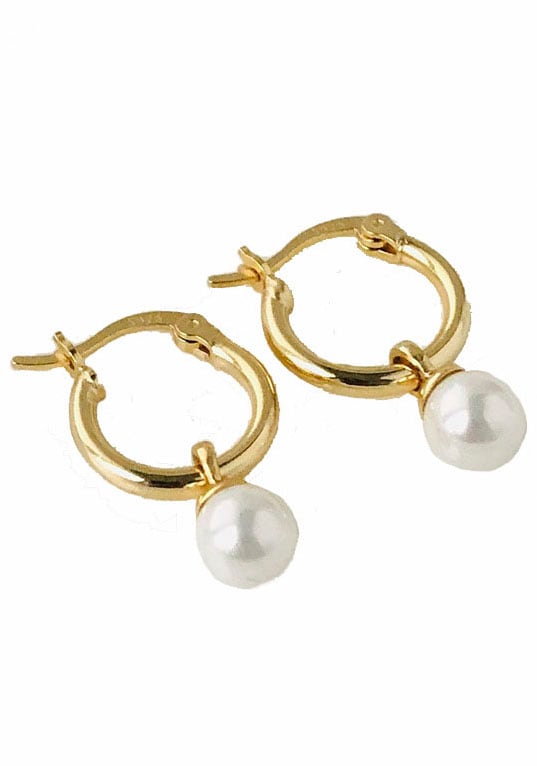 Firetti Paar Creolen »Schmuck Geschenk, Ohrschmuck Perle« Made in Germany - mit Süßwasserzuchtperle