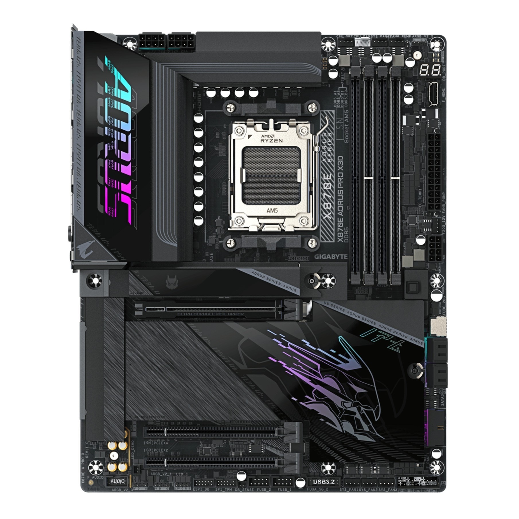 Gigabyte Mainboard »X870E AORUS PRO X3D Mainboard - Unterstützt AMD Ryzen 9000 CPUs, digit«