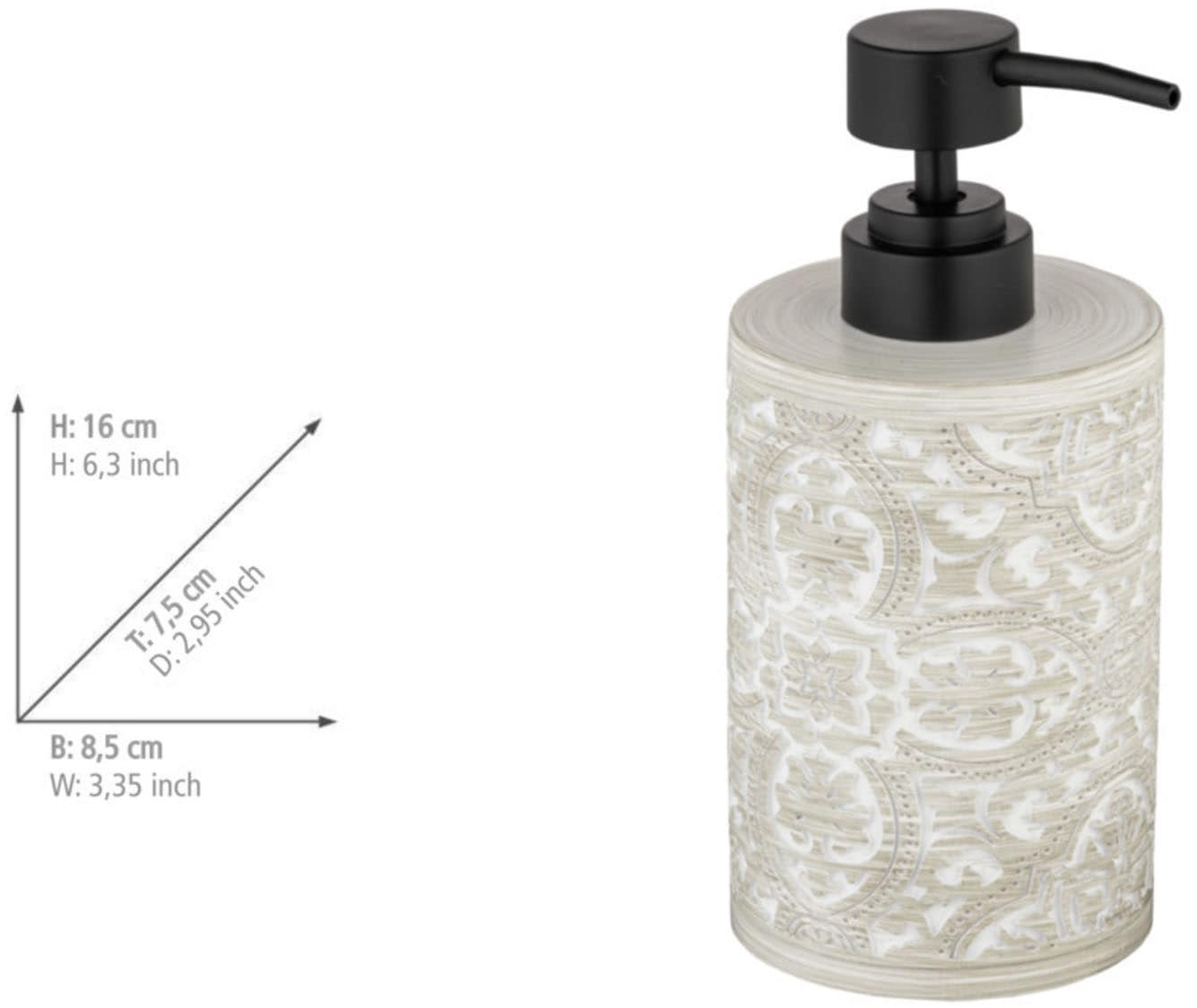 WENKO Badaccessoire-Set »Ortezzano« bestehend aus Seifenspender, WC-Garnitur, Zahnputzbecher, Polyresin