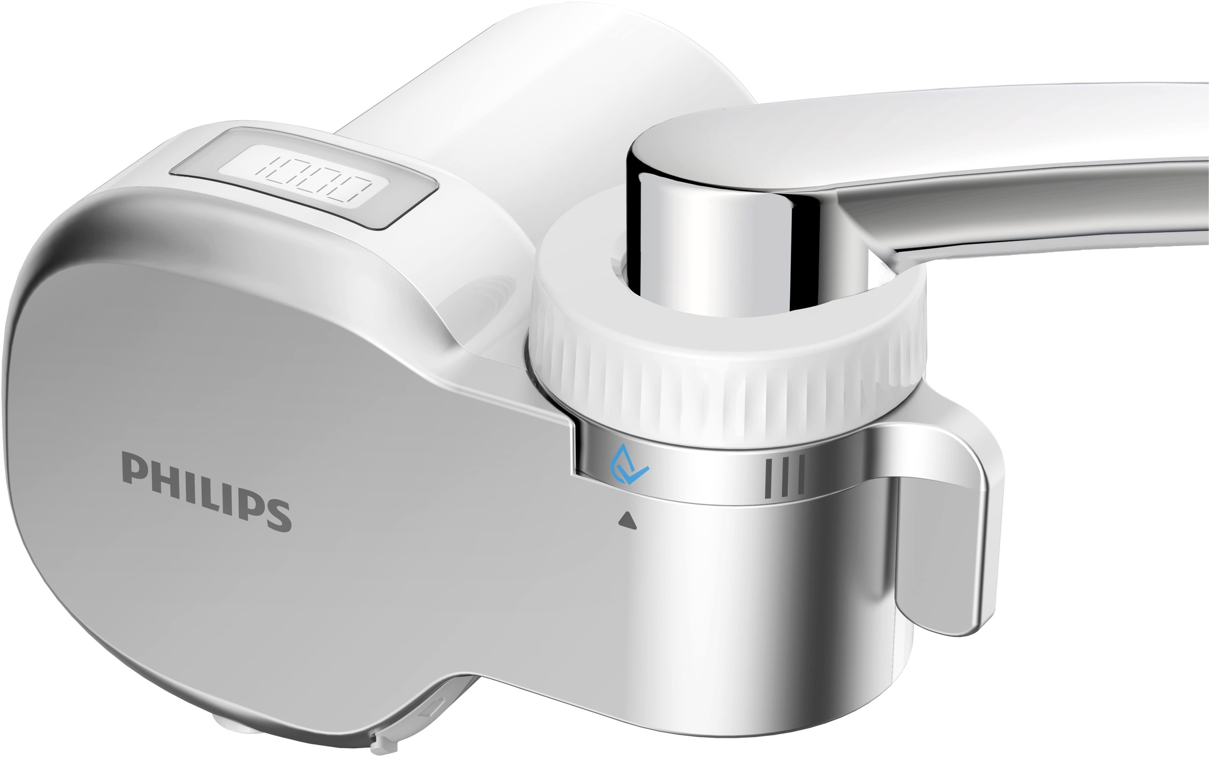 PHILIPS Wasserhahnfilter »Ontap Wasserhahn-Filter mit Display inkl. 3 Ersatzfilter« Set, 4 Stk. tlg. Verbessert den Wassergeschmack, reduziert...