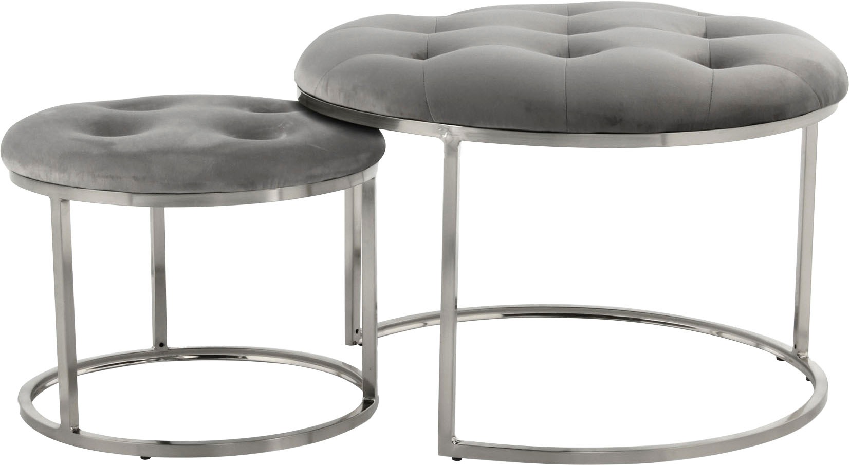 Kayoom Sitzhocker »Hocker Myla 2er-Set, praktisch ineinander schiebbar«, (S günstig online kaufen