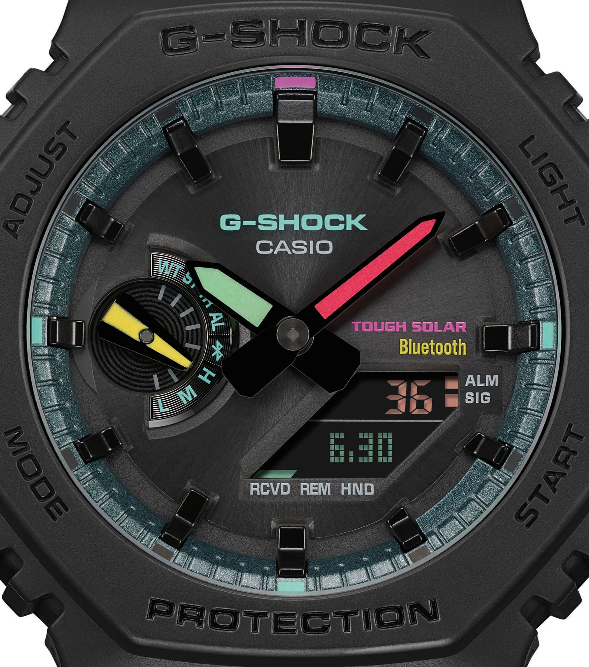 CASIO G-SHOCK Smartwatch »GA-B2100-1A1ER«, Armbanduhr, Herrenuhr, Bluetooth, digital, bis 20 bar wasserdicht)