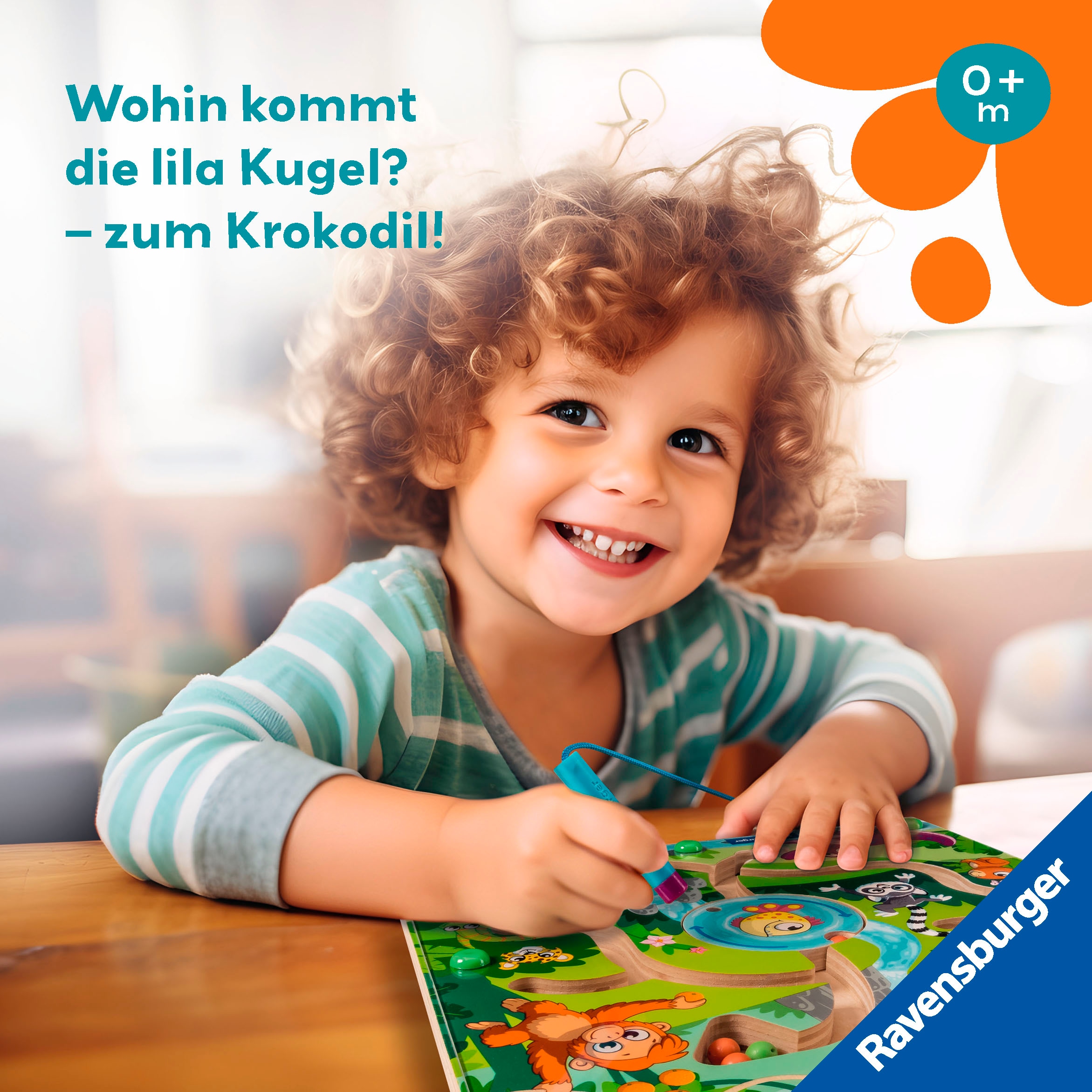 Ravensburger Spiel »Play+ Magnetisches Holz-Labyrinth: Dschungel«, Made in Europe