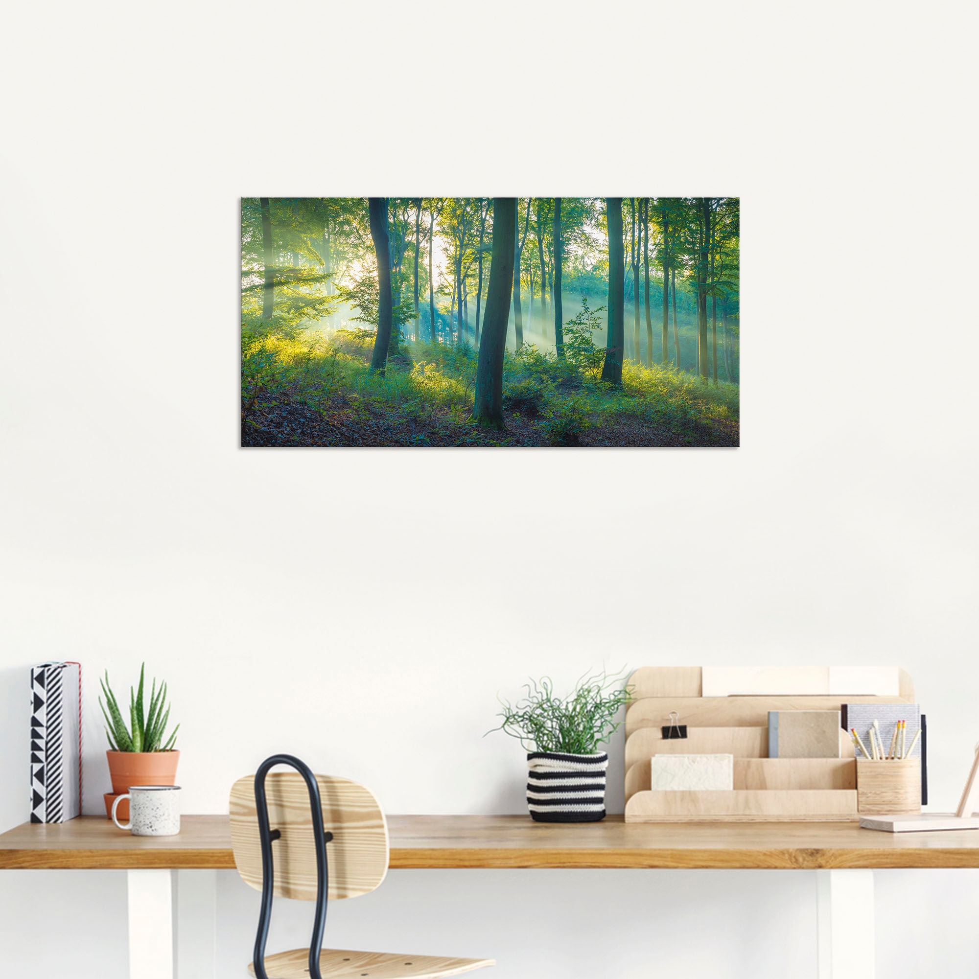 Artland Wandbild "Wald Panorama", Waldbilder, (1 St.), als Alubild, Outdoor günstig online kaufen