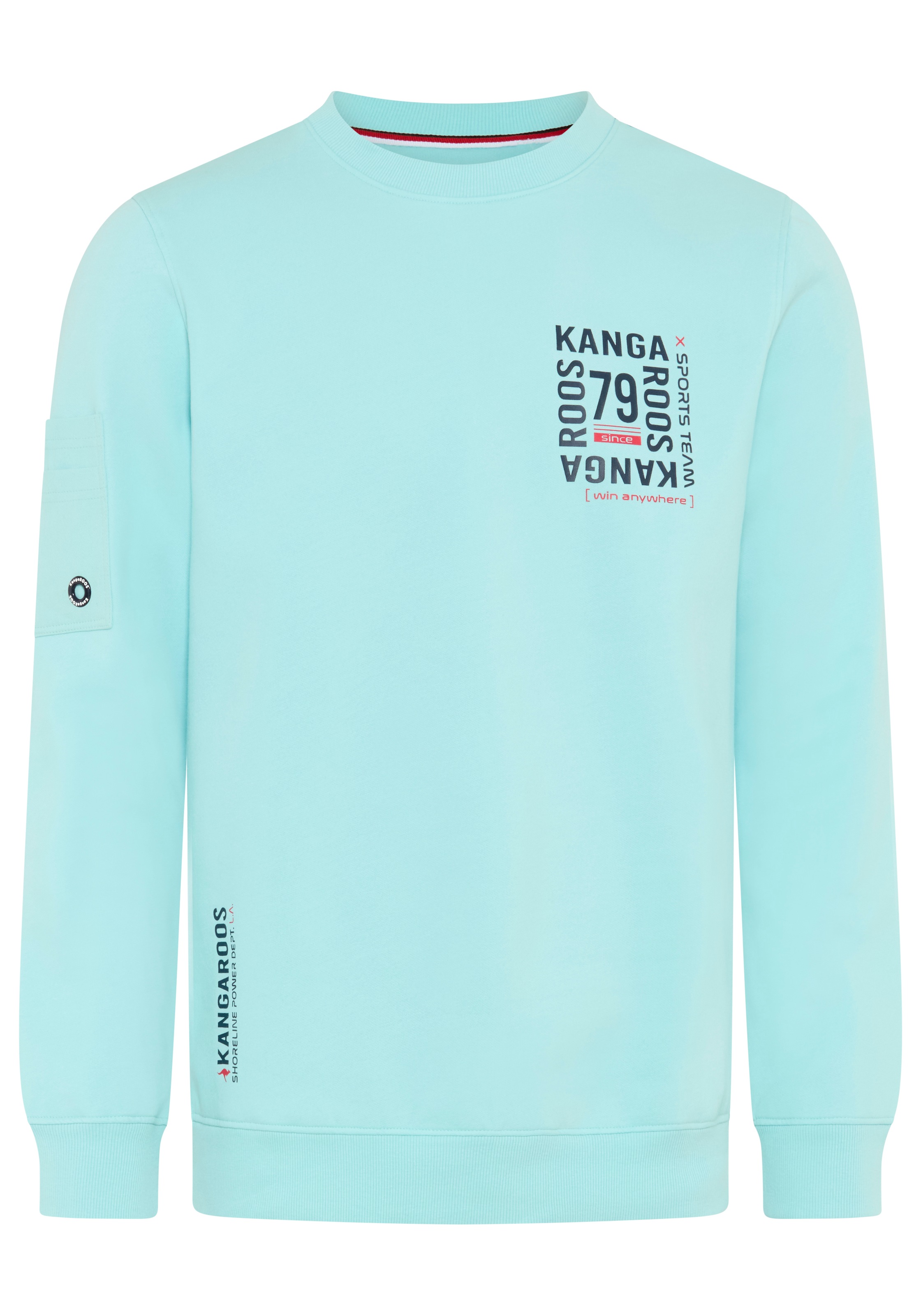 KangaROOS Sweatshirt , aus angerauter Sweatware, mit Rundhalsausschnitt, Langarm-Design
