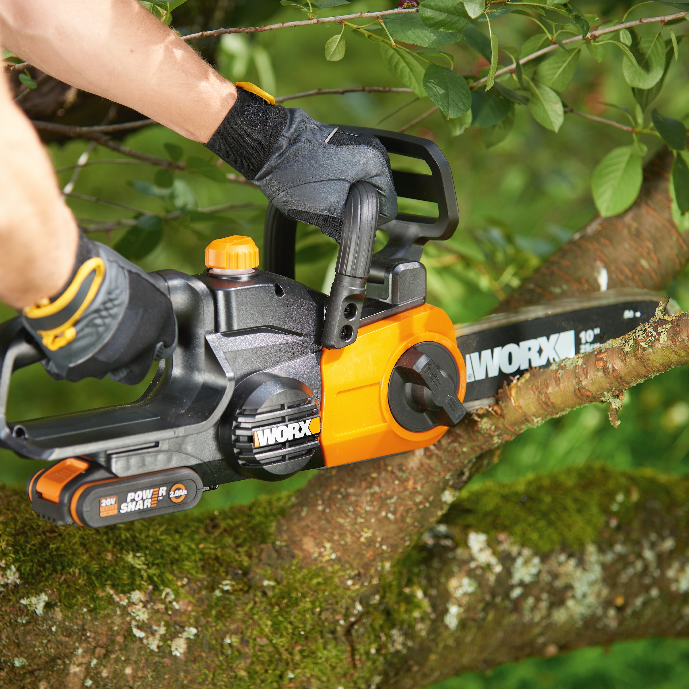 Worx Akku-Kettensäge »WG322E.9«, automatische Kettenspannung, ohne Akku und Ladegerät