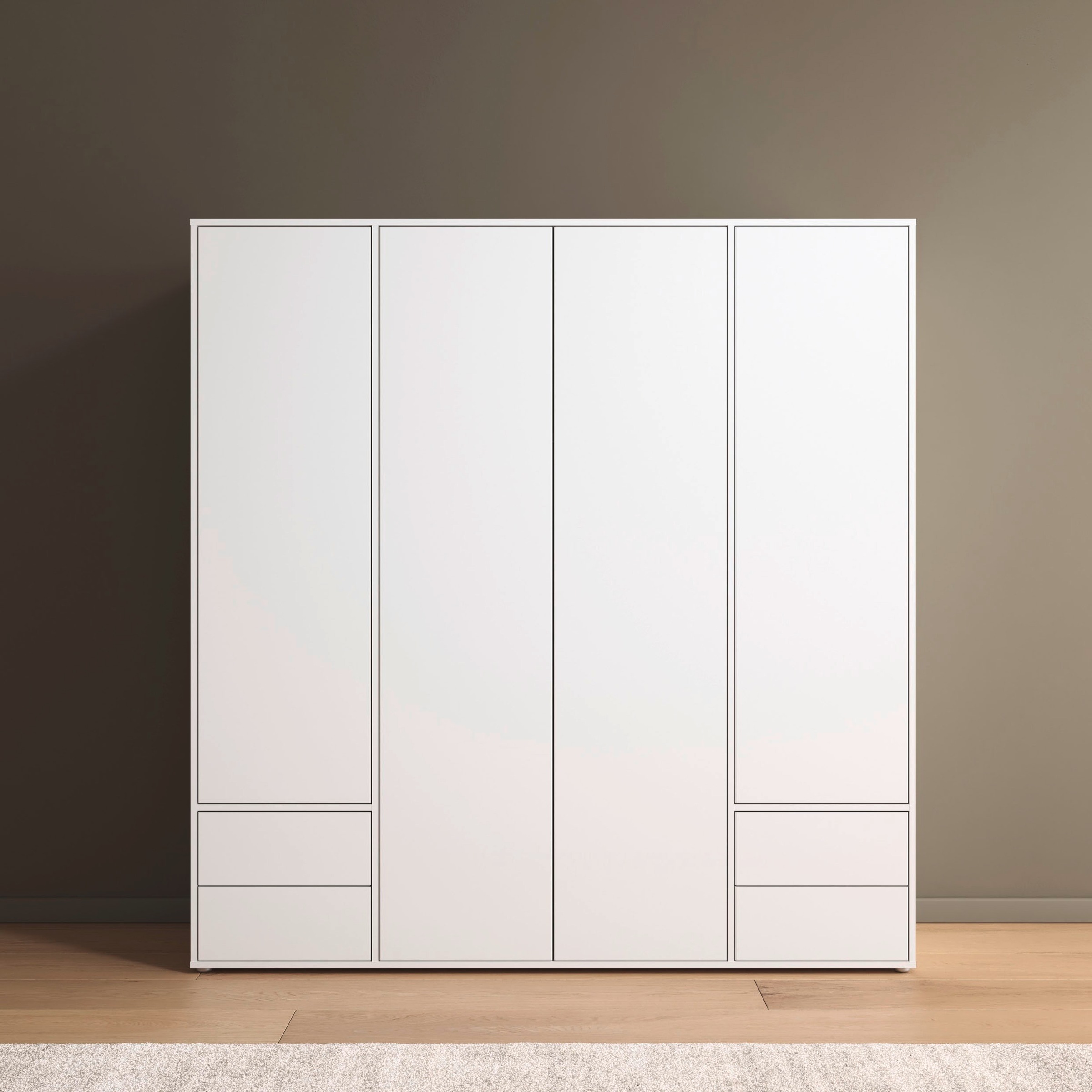 rauch Drehtürenschrank »Kleiderschrank Schrank Garderobe Wäscheschrank NABILA viel Stauraum«, (in 3 verschiedenen Ausstattungen BASIC/CLASSIC/PREMIUM), mit 2 Schubladen und Push-to-Open Funktion TOPSELLER MADE IN GERMANY