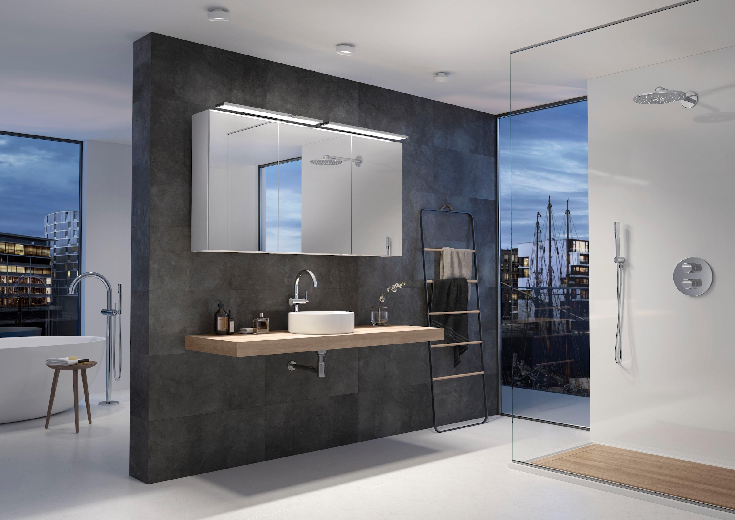 Saphir Spiegelschrank »3980« vormontiert