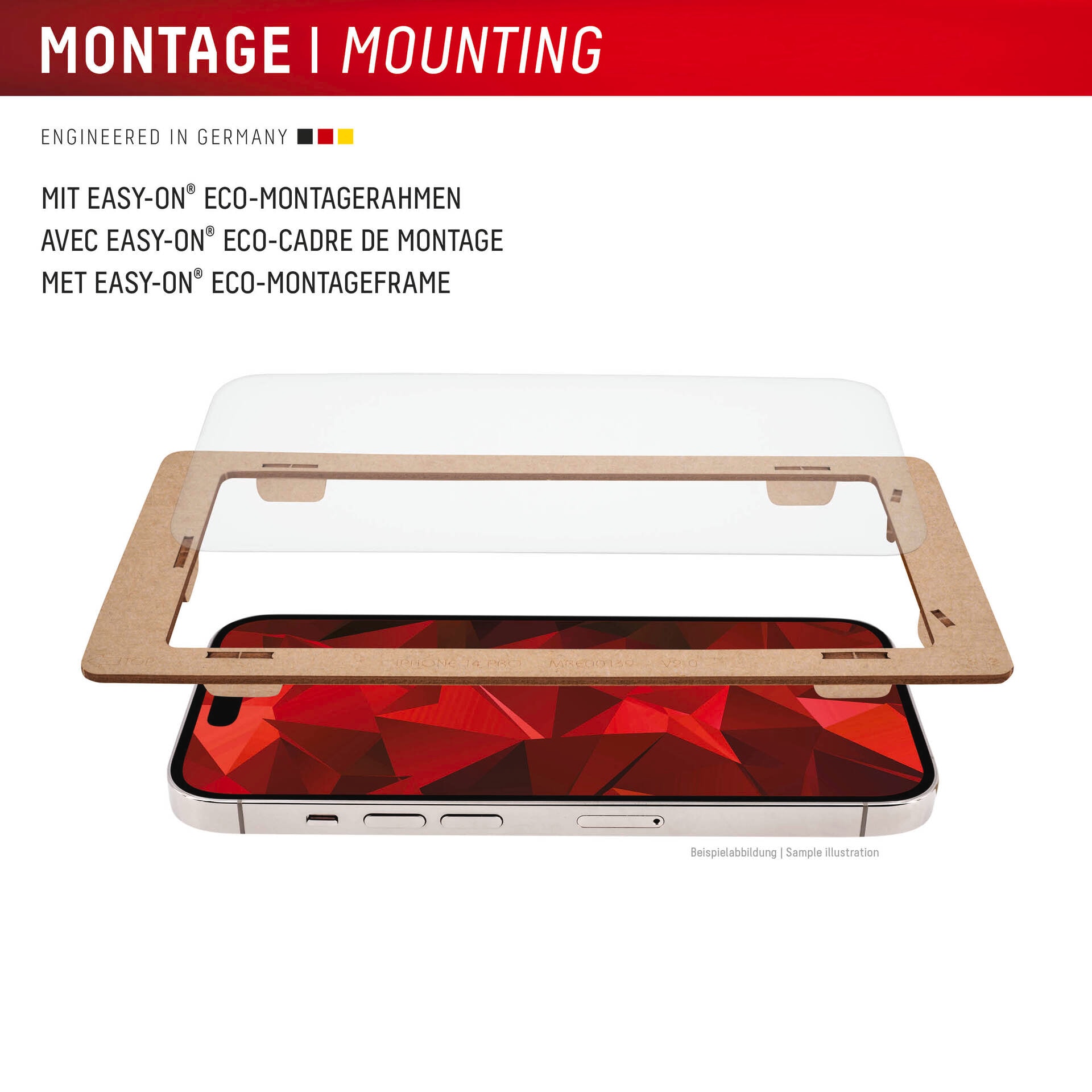 Displex Displayschutzglas »Real Glass Screen Protection« für Apple iPhone 16 Pro Displayschutzfolie, Schutzfolie, Bildschirmschutz, kratz- & stoßfest