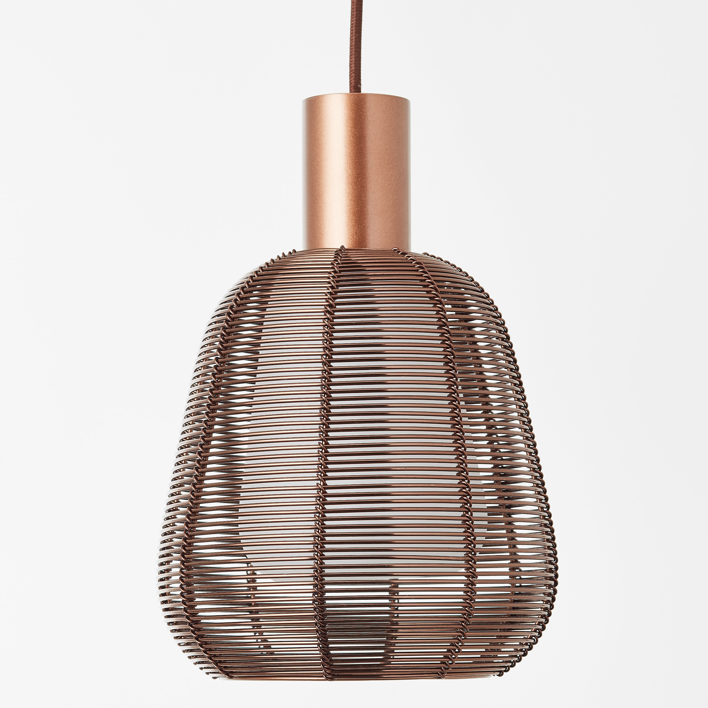 Brilliant Pendelleuchte »Wallace«, 1 flammig, Leuchtmittel E27 | ohne Leuchtmittel, 120 x 18 cm, 1 x E27, kürzbar, Metall/Glas, Kaffee dunkel
