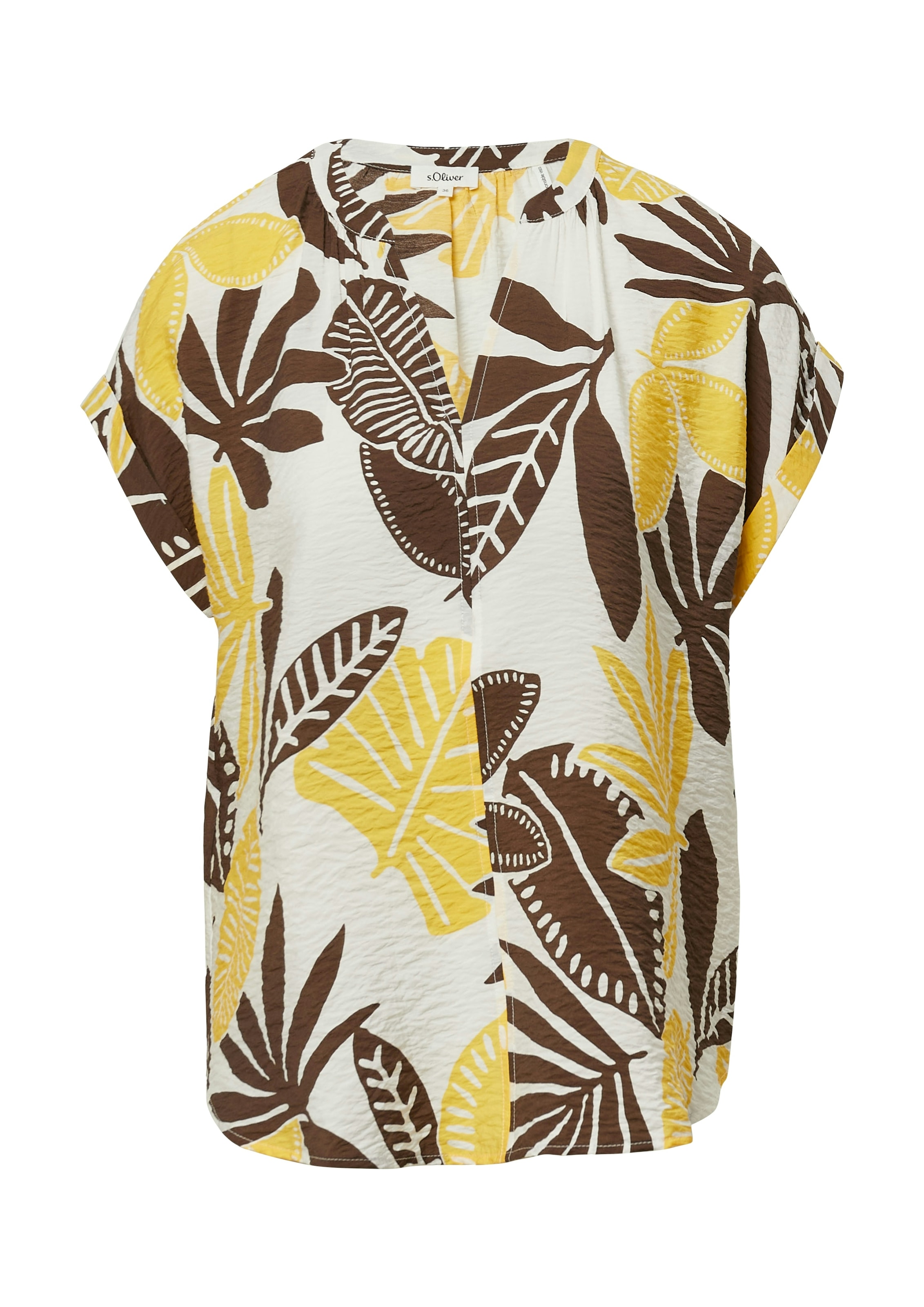 s.Oliver Druckbluse mit Raff-Details