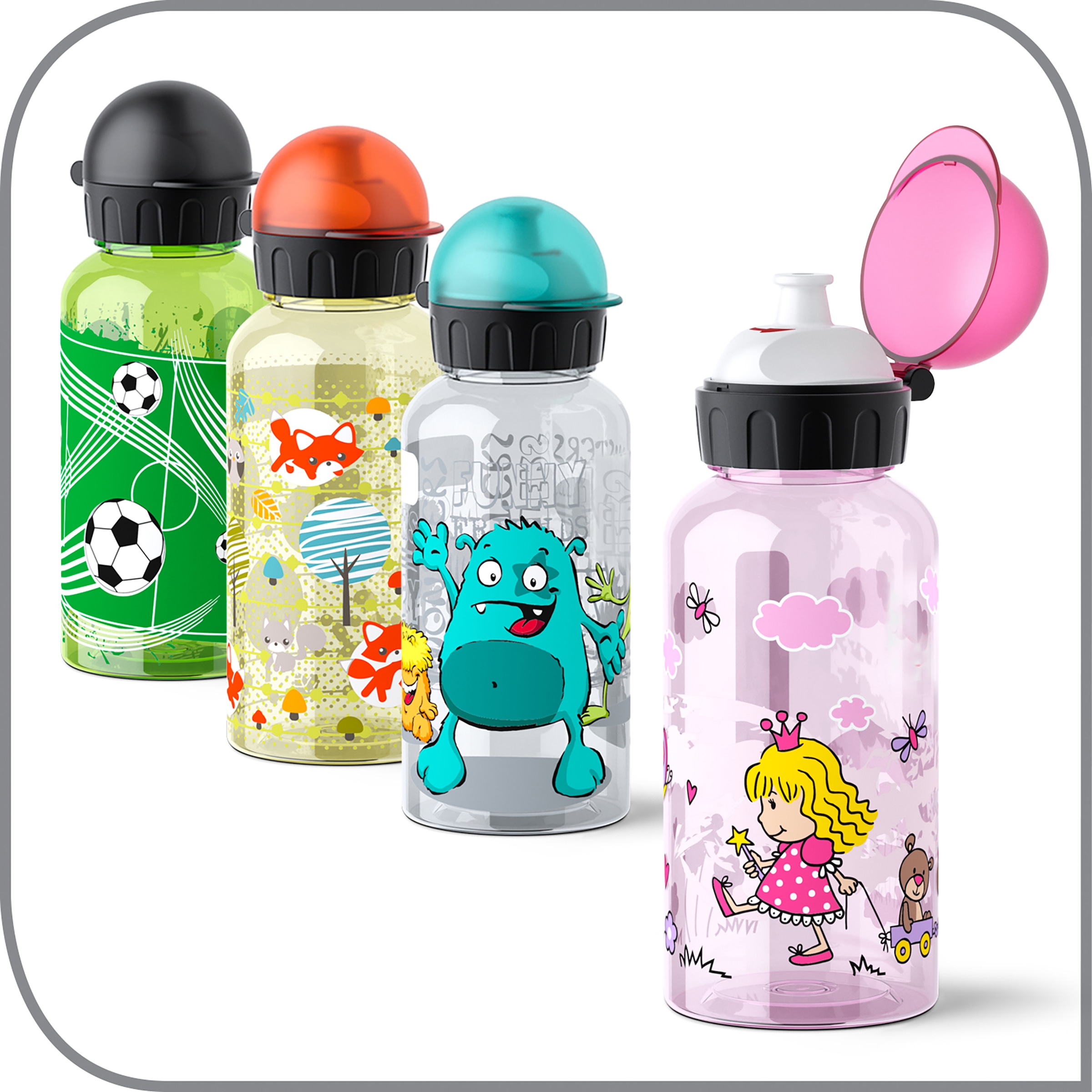 Emsa Trinkflasche »N30332 Kids Tritan«, sicher/hygienisch/dicht/unbedenklich, cleverer Verschluss, 500 ml