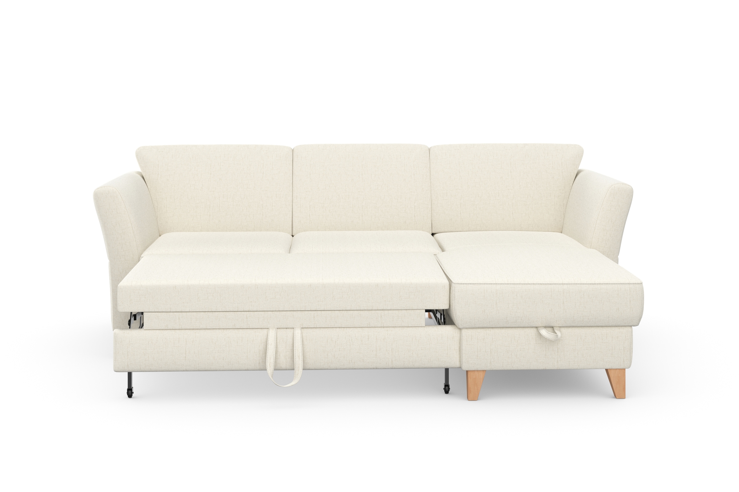 sit&more Ecksofa »Visby L-Form«, Wahlweise mit Bettfunktion und Bettkasten, frei im Raum stellbar