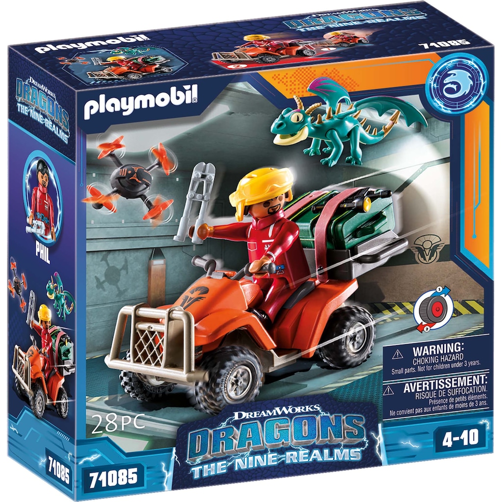 Playmobil® Konstruktions-Spielset »Dragons: The Nine Realms - Icaris Quad & Phil (71085)«, (28 St.)