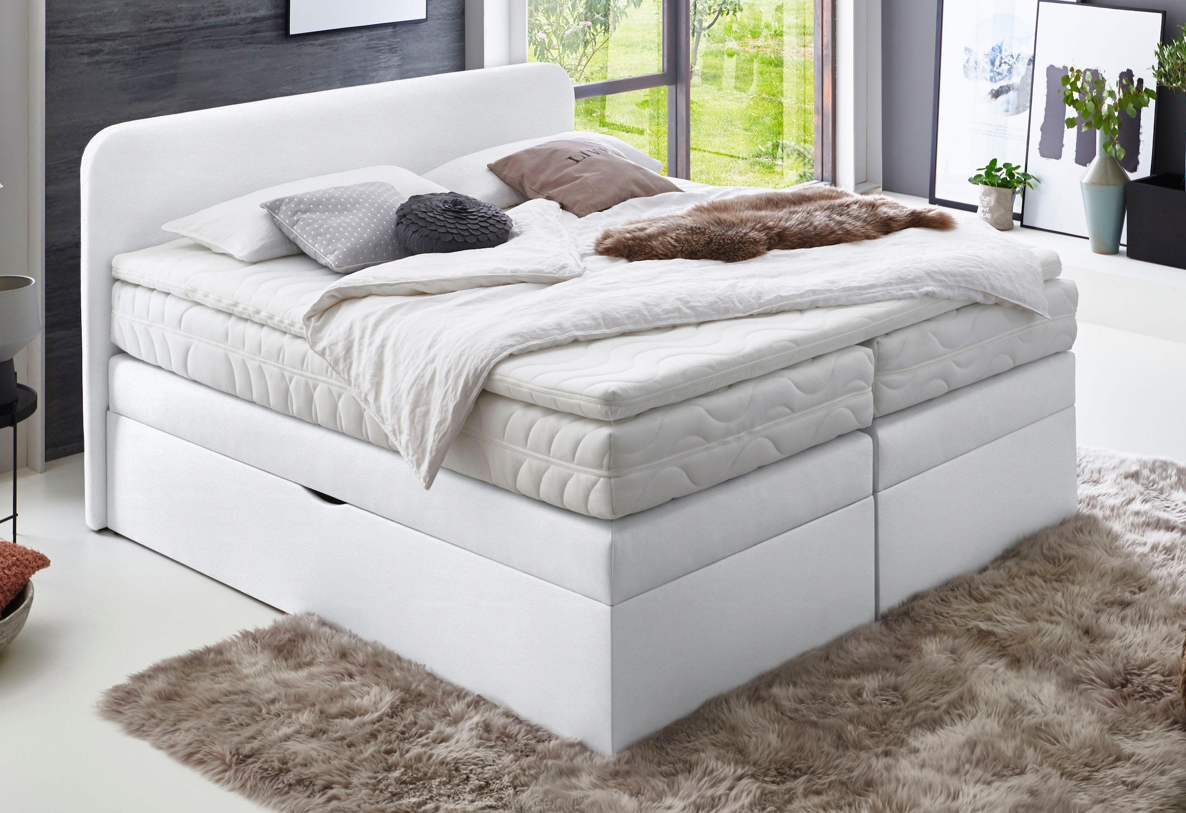 Westfalia Schlafkomfort Boxspringbett wahlweise mit Bettkasten günstig online kaufen