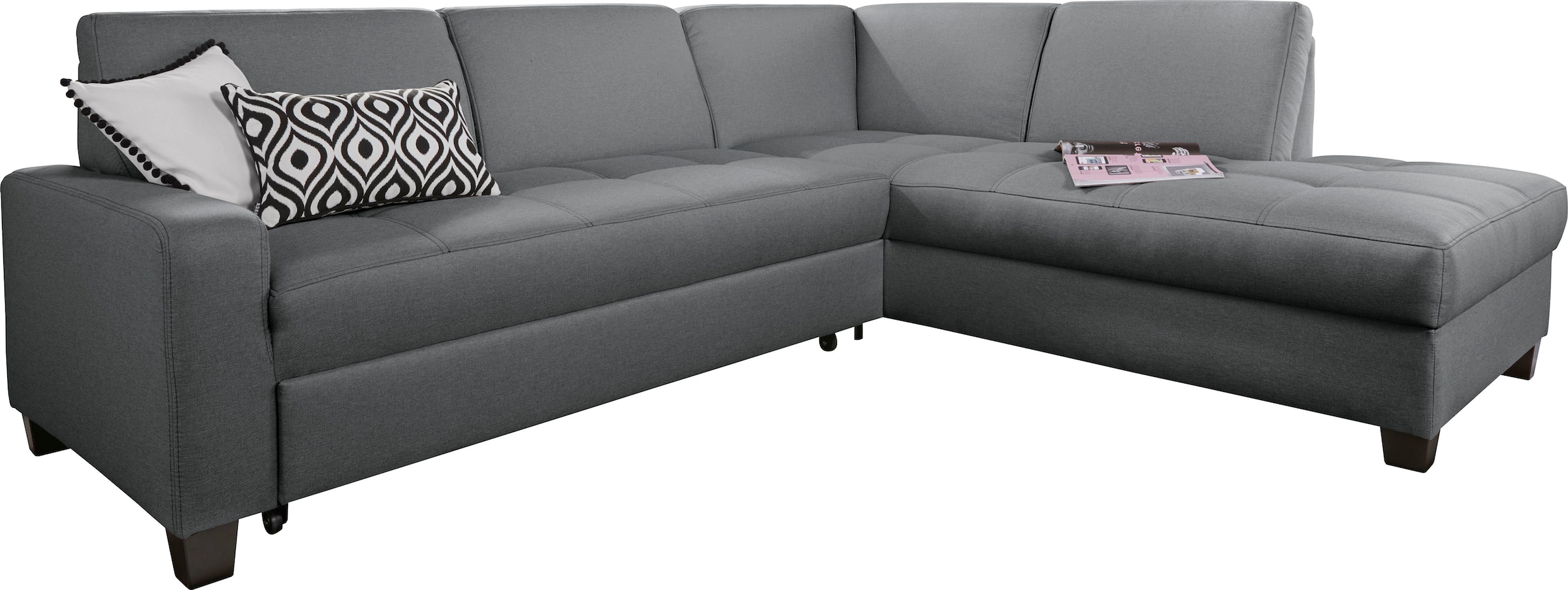 DOMO collection Ecksofa "Florentina L-Form", wahlweise mit Bettfunktion, mi günstig online kaufen