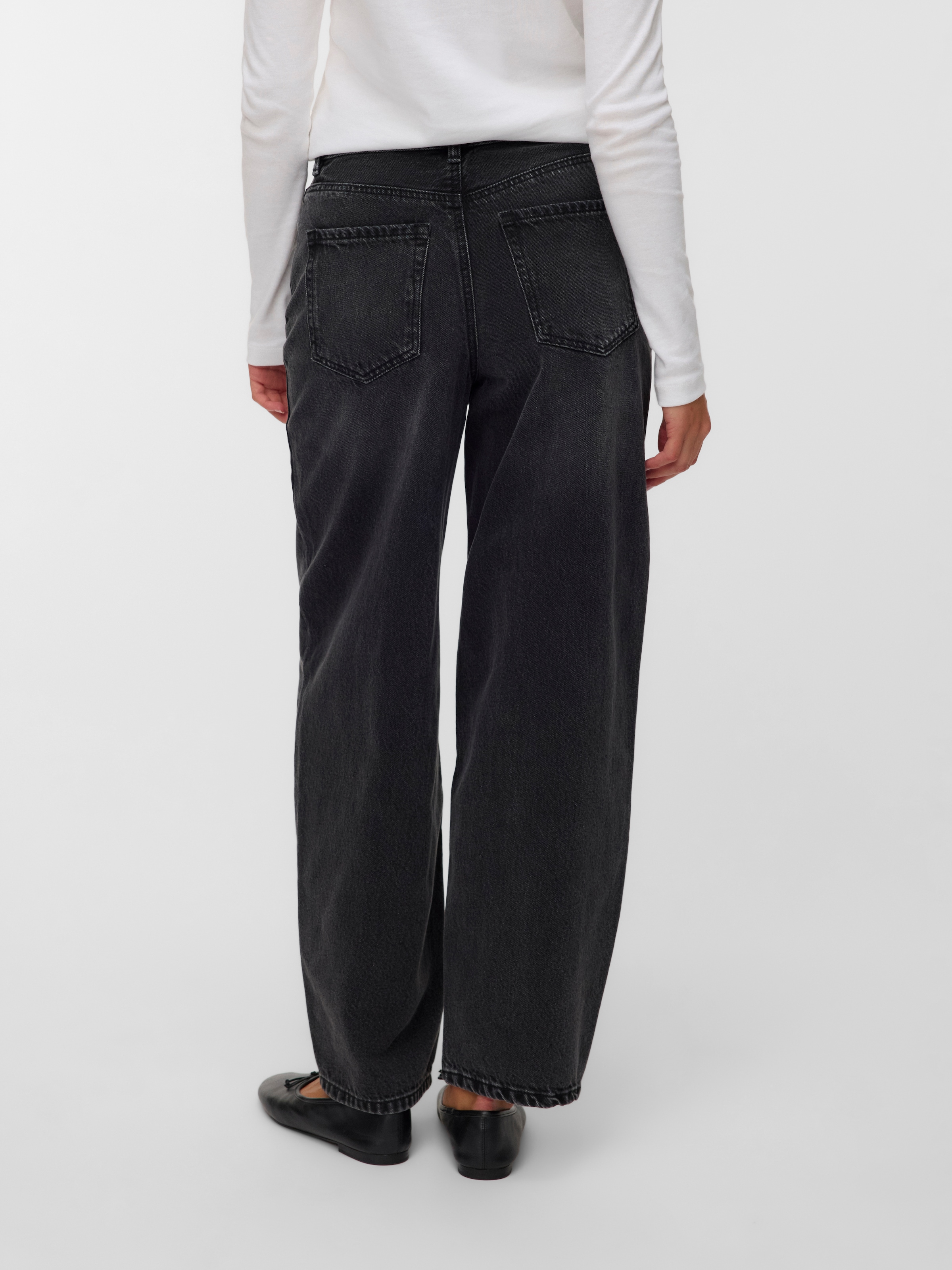 Vero Moda Weite Jeans »VMBILLIE HR BARREL ANK JEANS LI141 NOOS« Baumwolle, barrel fit, high waist, knöchellang