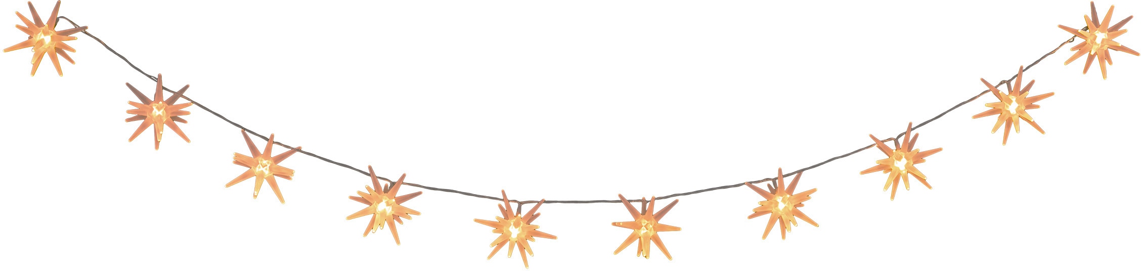 näve LED-Lichterkette »3D-Sterne, Weihnachtsdeko«, 10 St.-flammig, mit Timer  in weiß gefrostet aus Kunststoff Länge 165cm online bestellen