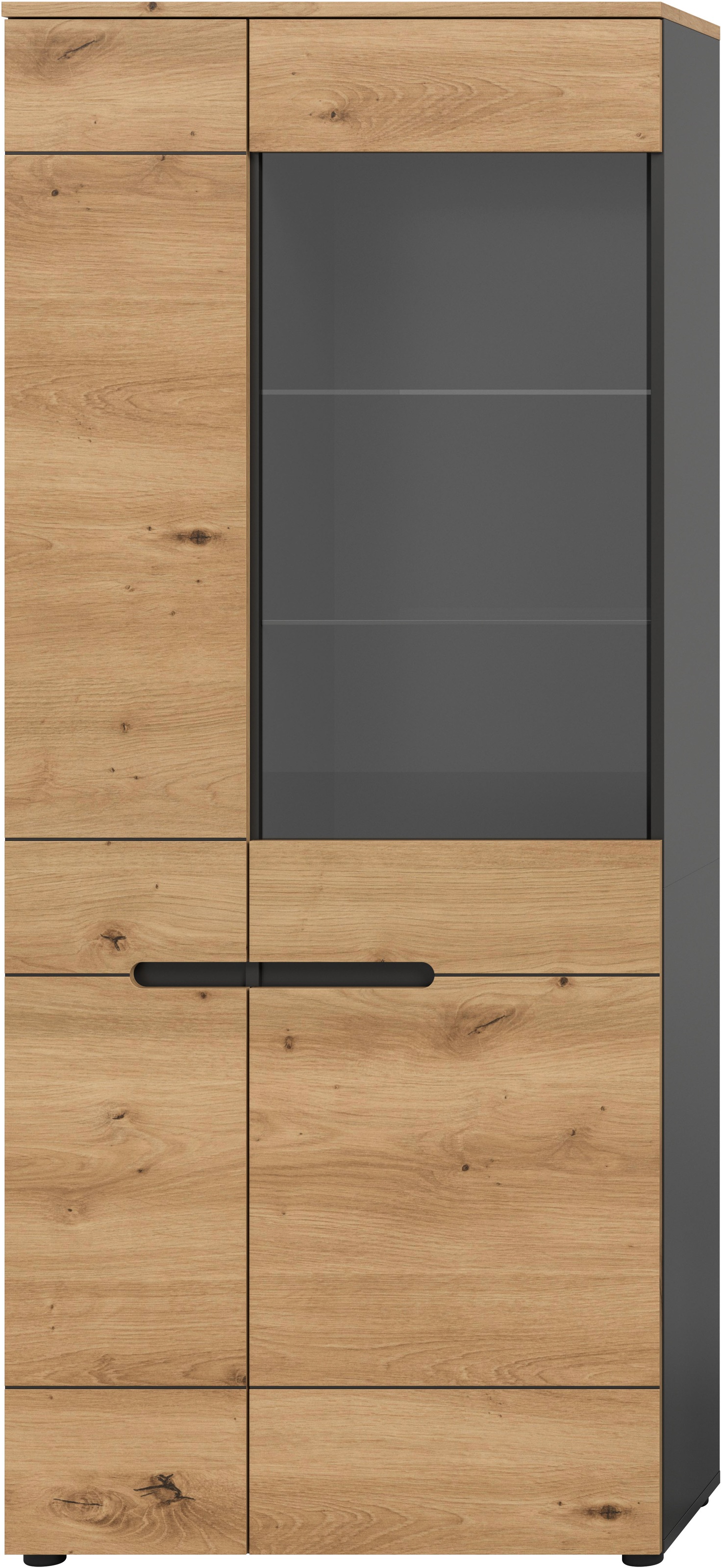 INOSIGN Vitrine »REHAT, TOPSELLER!, Höhe: 190cm, 2 Türen, 4 Einlegeböden, 2 Glasböden«, (1 St.), Vitrinenschrank, Schrank, Glasvitrine, Wohnzimmervitrine