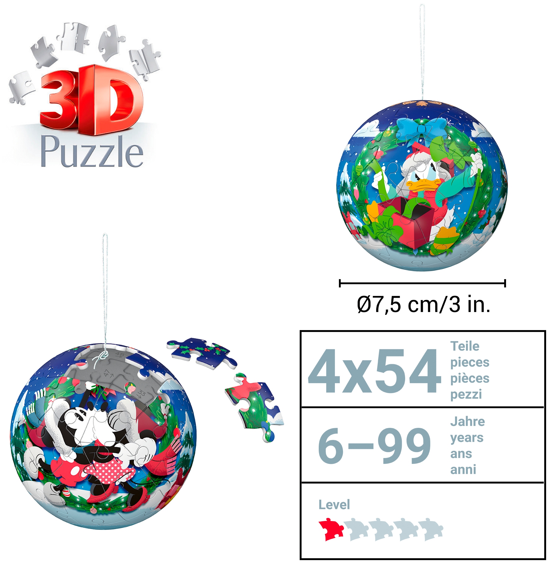 Ravensburger Puzzleball »Holiday Baubles Disney« Made in Europe