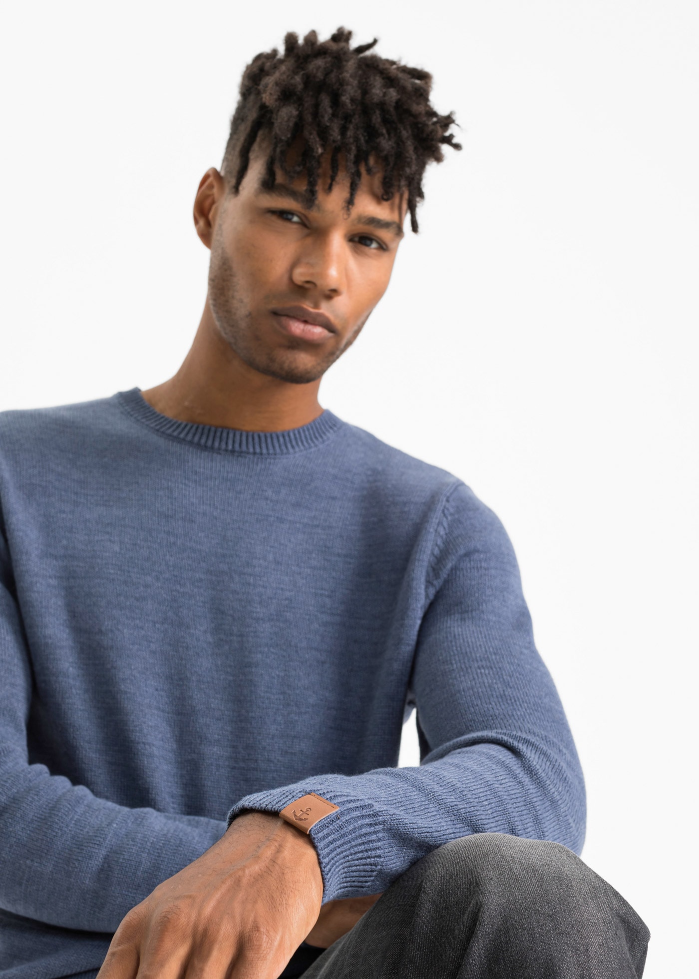 bonprix Strickpullover aus Baumwolle, mit Rundhalsausschnitt, für vielseitige Anlässe