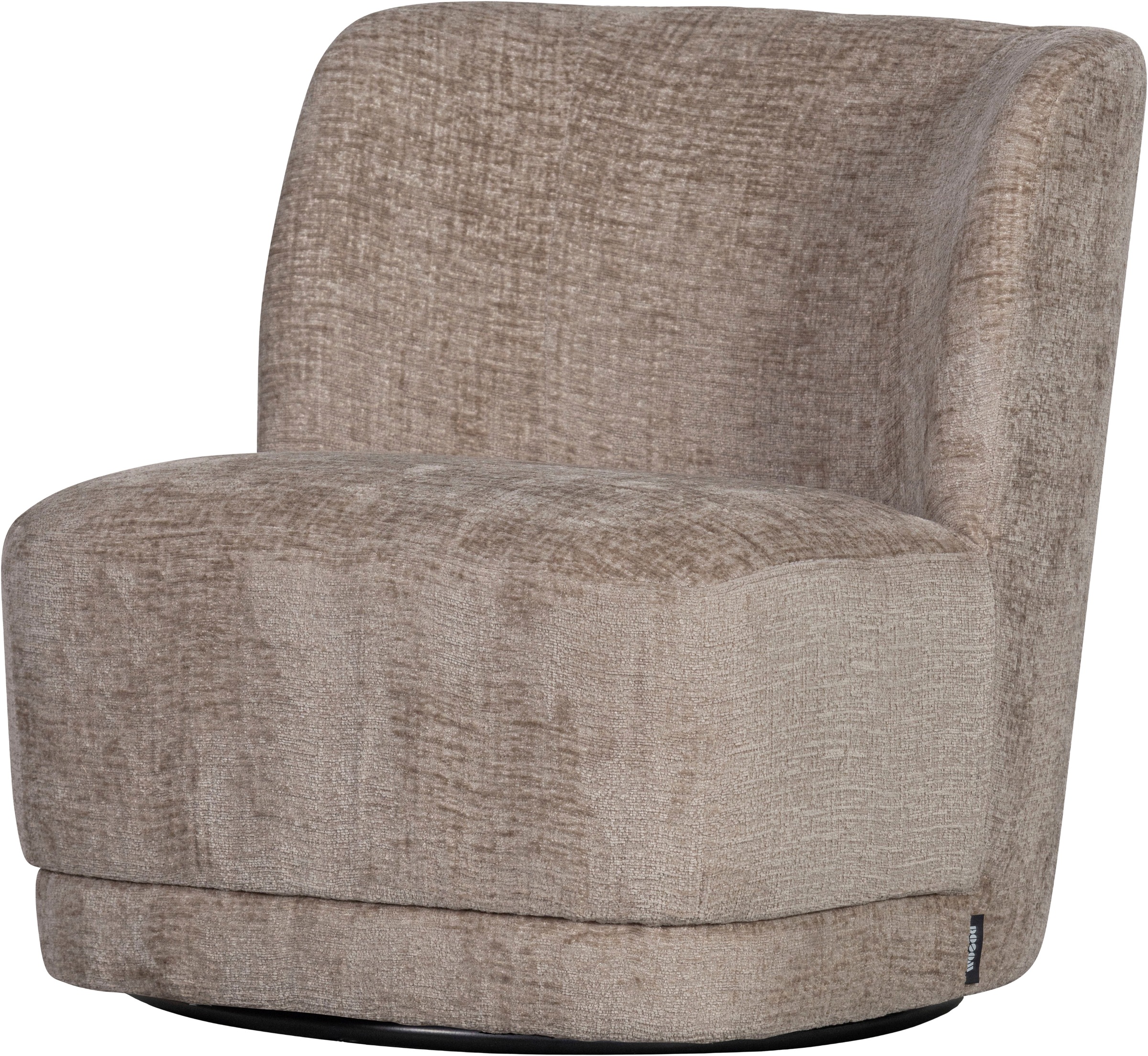 WOOOD Drehsessel »Atty mit struktur-Velvetbezug und Drehmechanismus B 74 x T 65 x H 75cm« Sehr hohe Verschleißfestigkeit, montiert geliefert, Tragkraft 120 kg