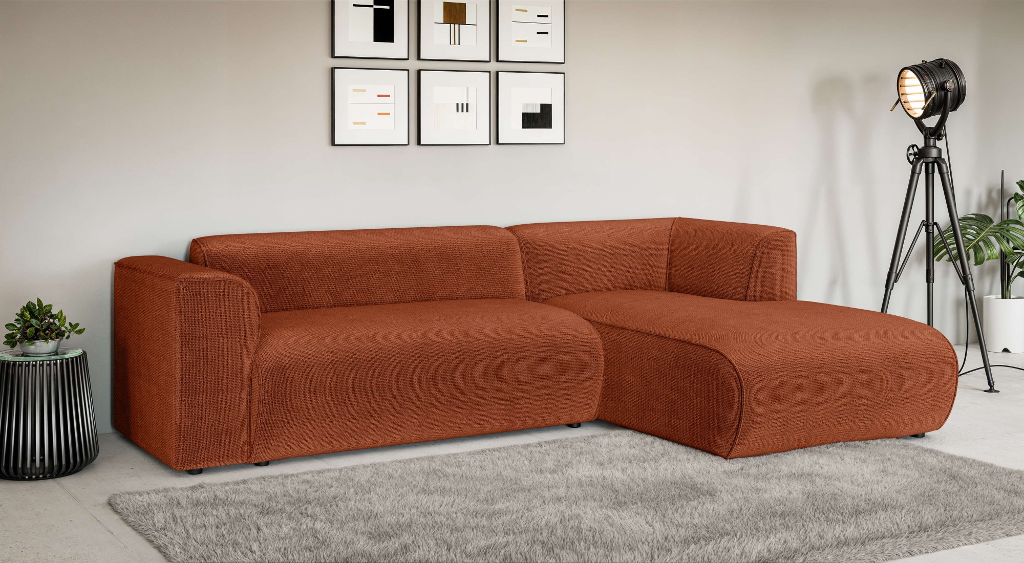 Home affaire Ecksofa »MERID L-Form (257 cm), zeitlos & stilvolles Design,« günstig online kaufen