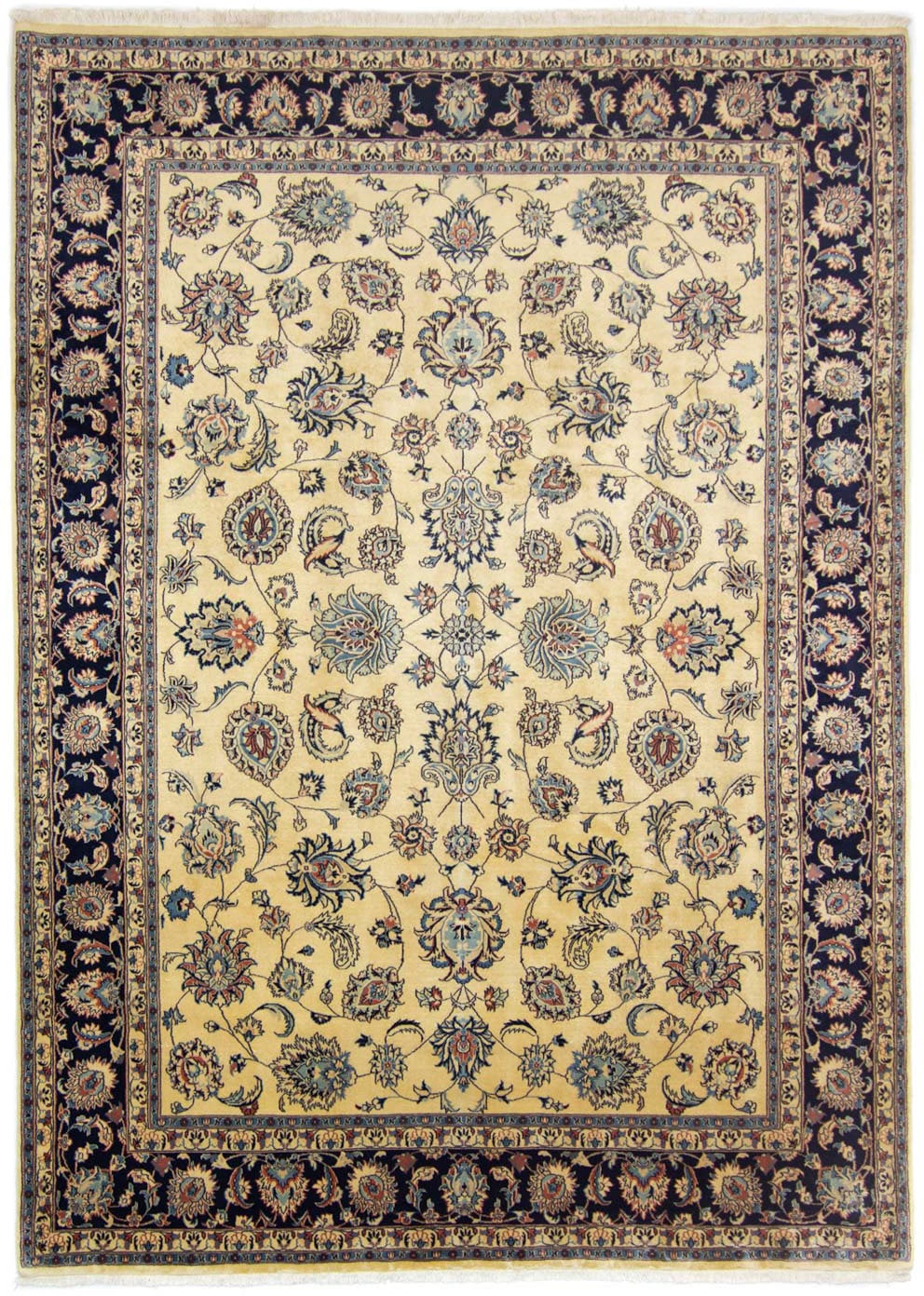 morgenland Wollteppich »Maschad Durchgemustert Beige chiaro 347 x 250 cm«, günstig online kaufen