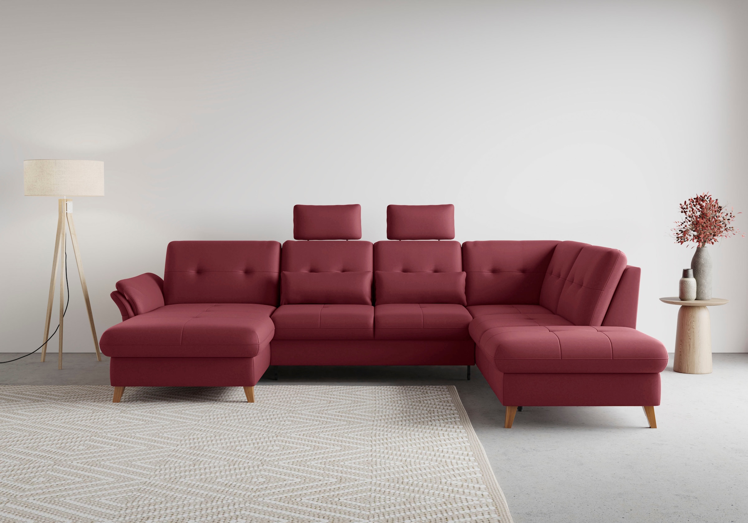 sit&more Wohnlandschaft »Göteborg«, inkl. Sitztiefenverstellung, wahlweise mit Bettfunktion & Bettkasten