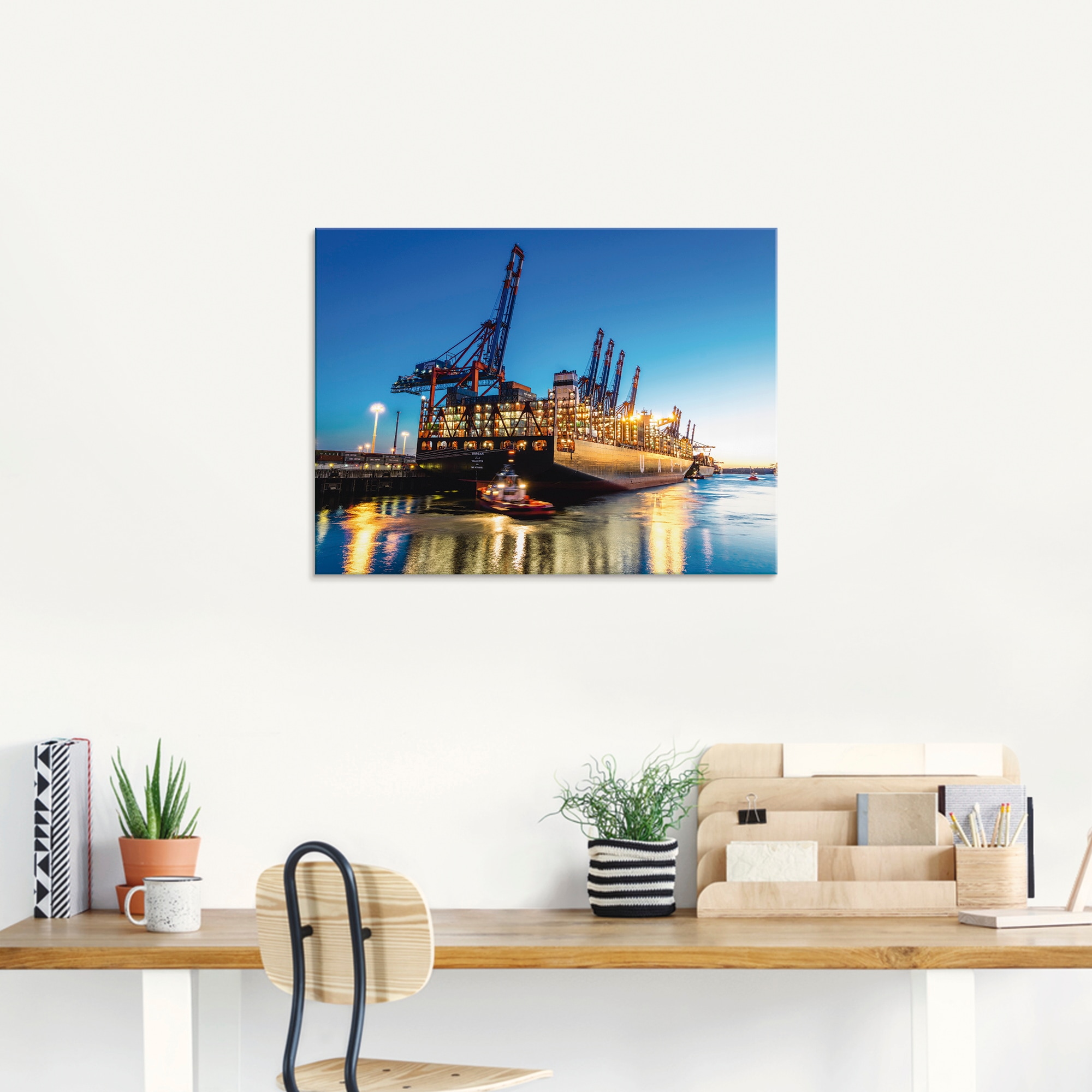 Artland Glasbild »Hamburg Hafen«, Deutschland, (1 St.), in verschiedenen Größen