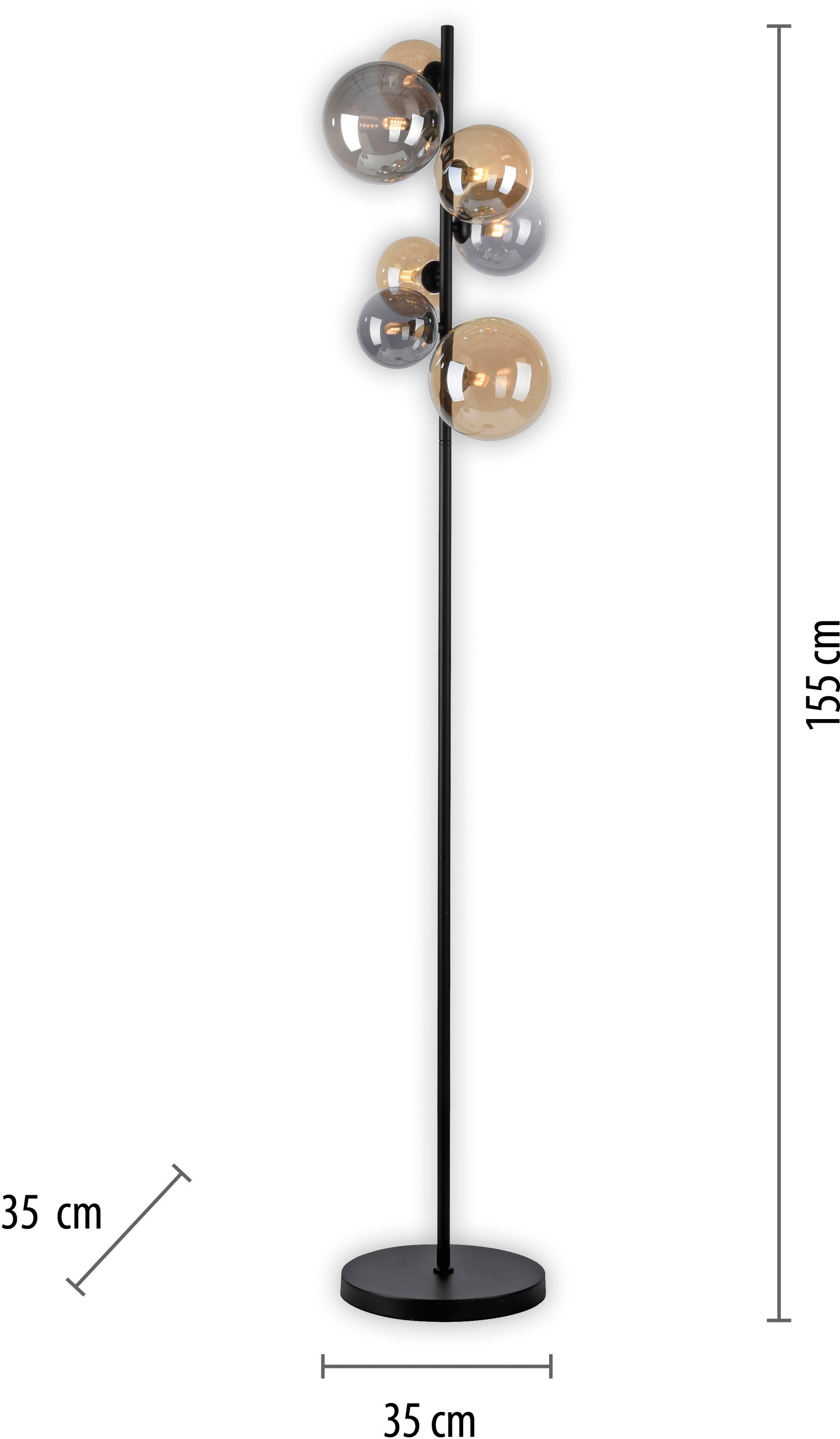 Paul Neuhaus Stehlampe »POPSICLE«, 7 flammig, Leuchtmittel G9 | LED wechselbar
