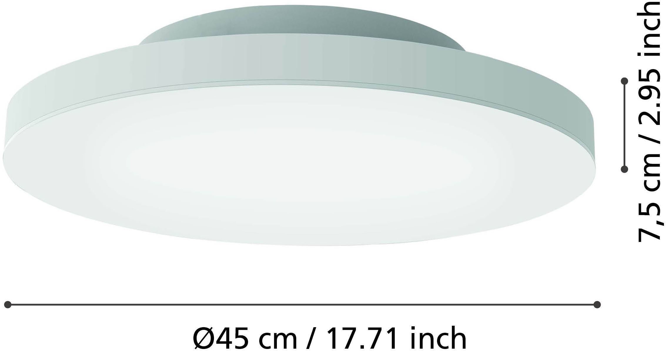 EGLO LED-Deckenleuchte »TURCONA-Z«, (1 St.) in weiß aus Stahl, Alu / inkl. LED fest integriert - 22,4 Watt, Durchm. ca. 45 cm